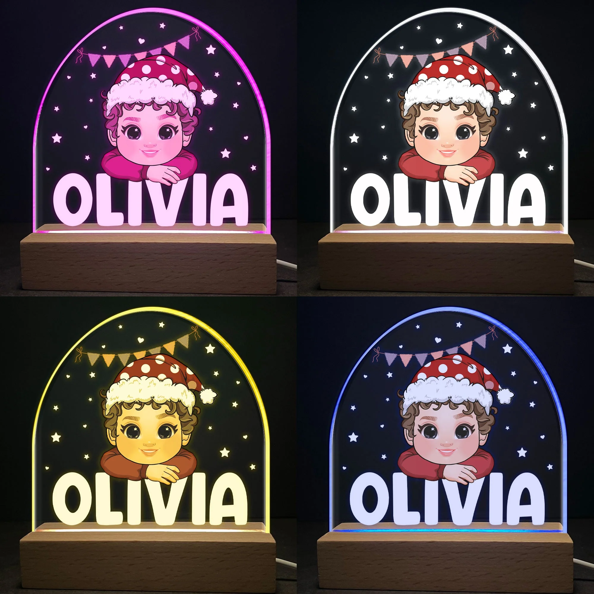 Kid Custom Name Rainbow Nightlight - Personalized LED Light - Image 4