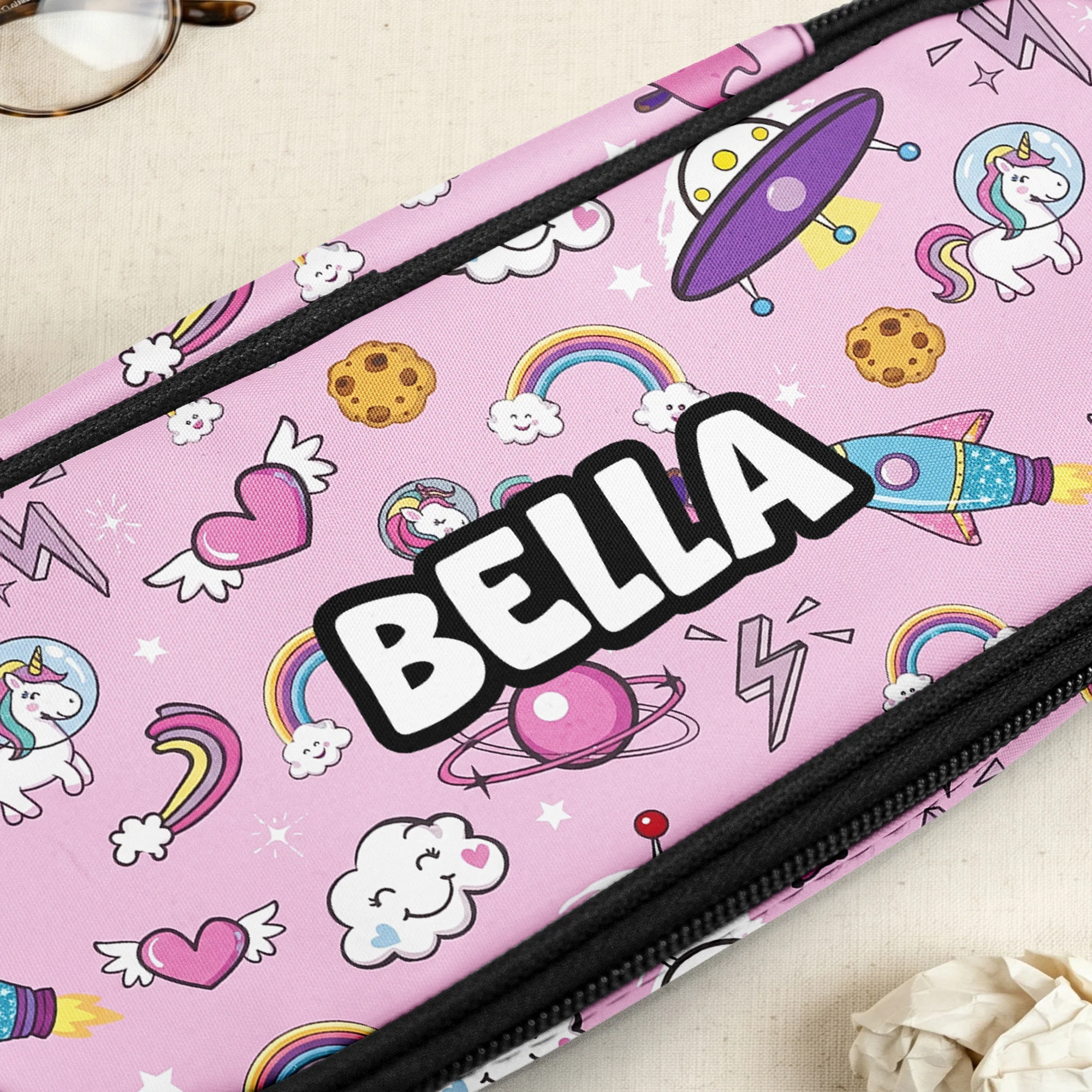 Kid Custom Pattern And Name - Personalized Pencil Case - Image 4