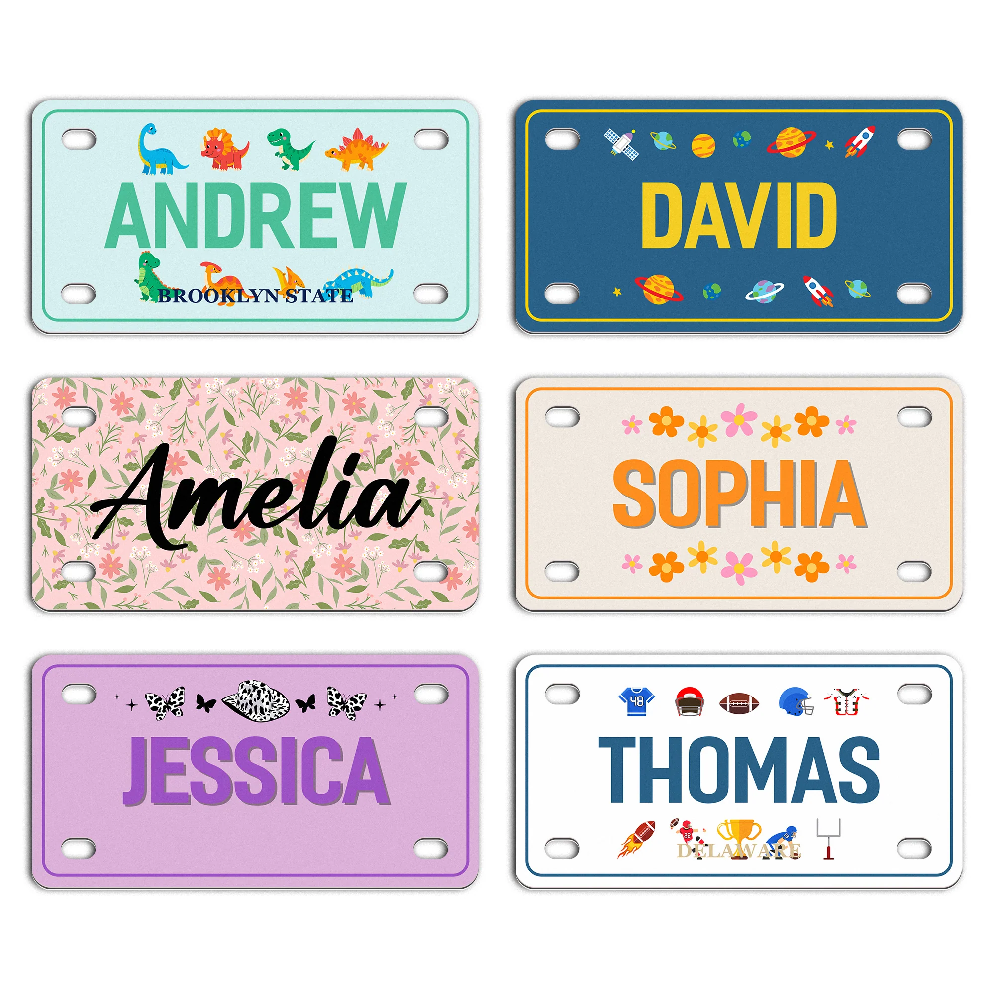 Kid Girl Boy Name Sign - Personalized Mini License Plate - Image 4