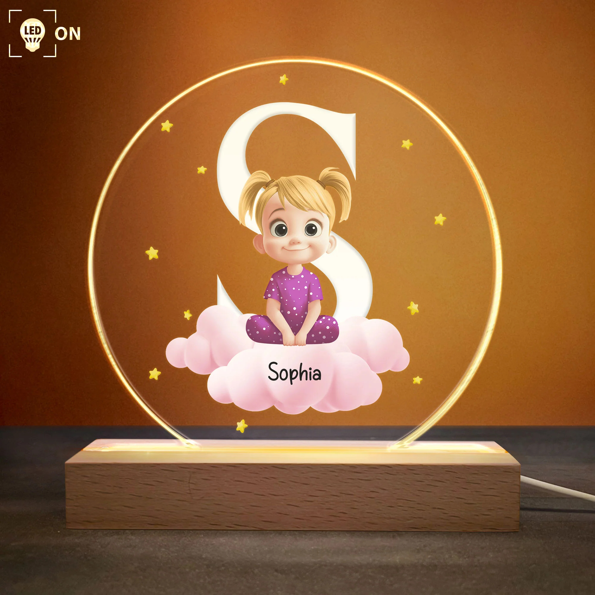 Kid Initial Name - Personalized LED Light