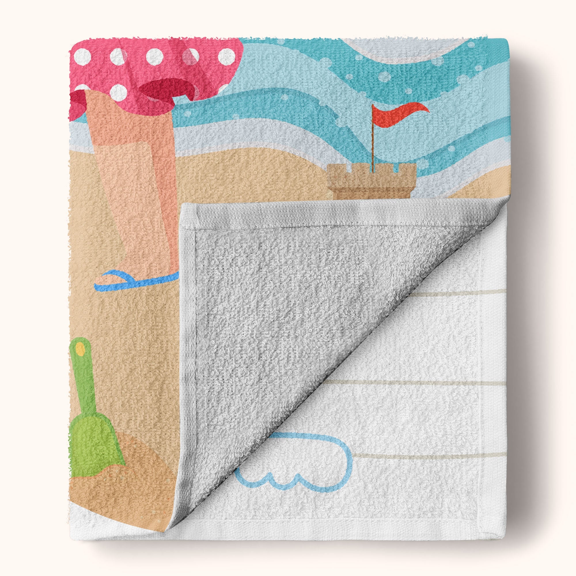 Kid On The Beach - Personalized Beach Towel - Image 3