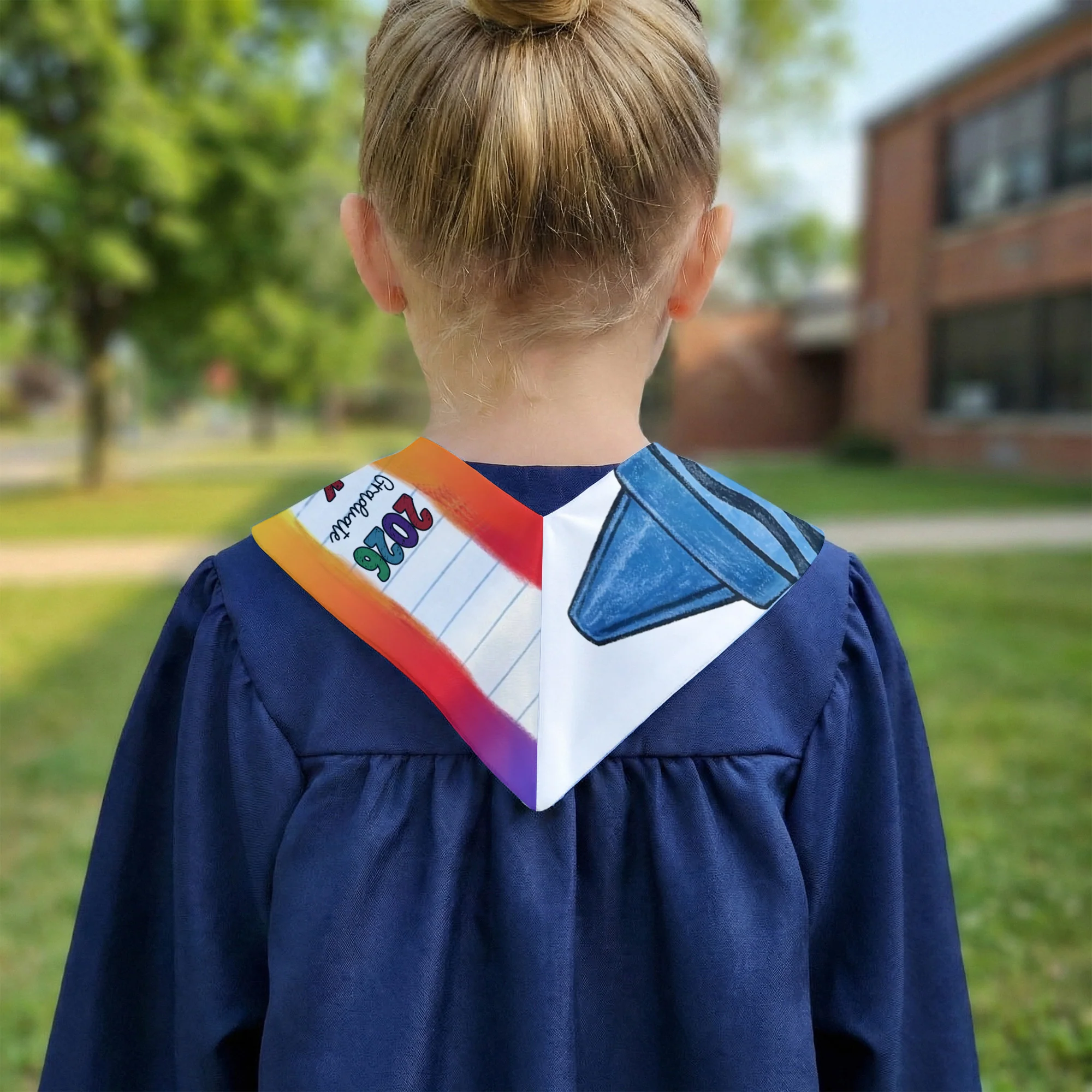Kid Pencil Graduation Custom Name - Personalized Graduation Stole - Image 4