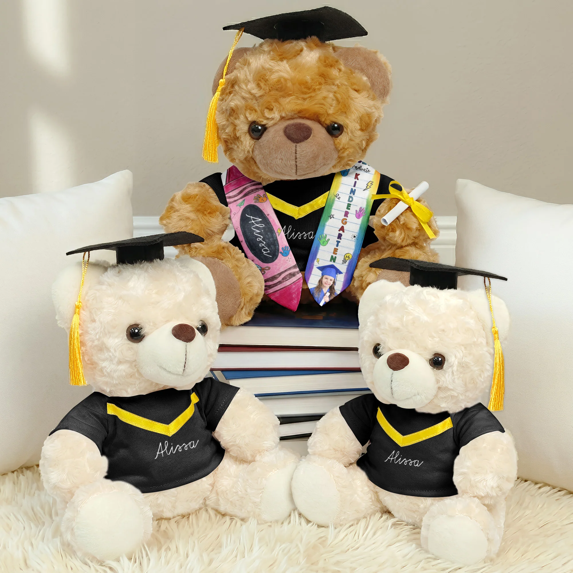 Kid Pencil Graduation Custom Photo - Personalized Graduation Teddy Bear - Image 4