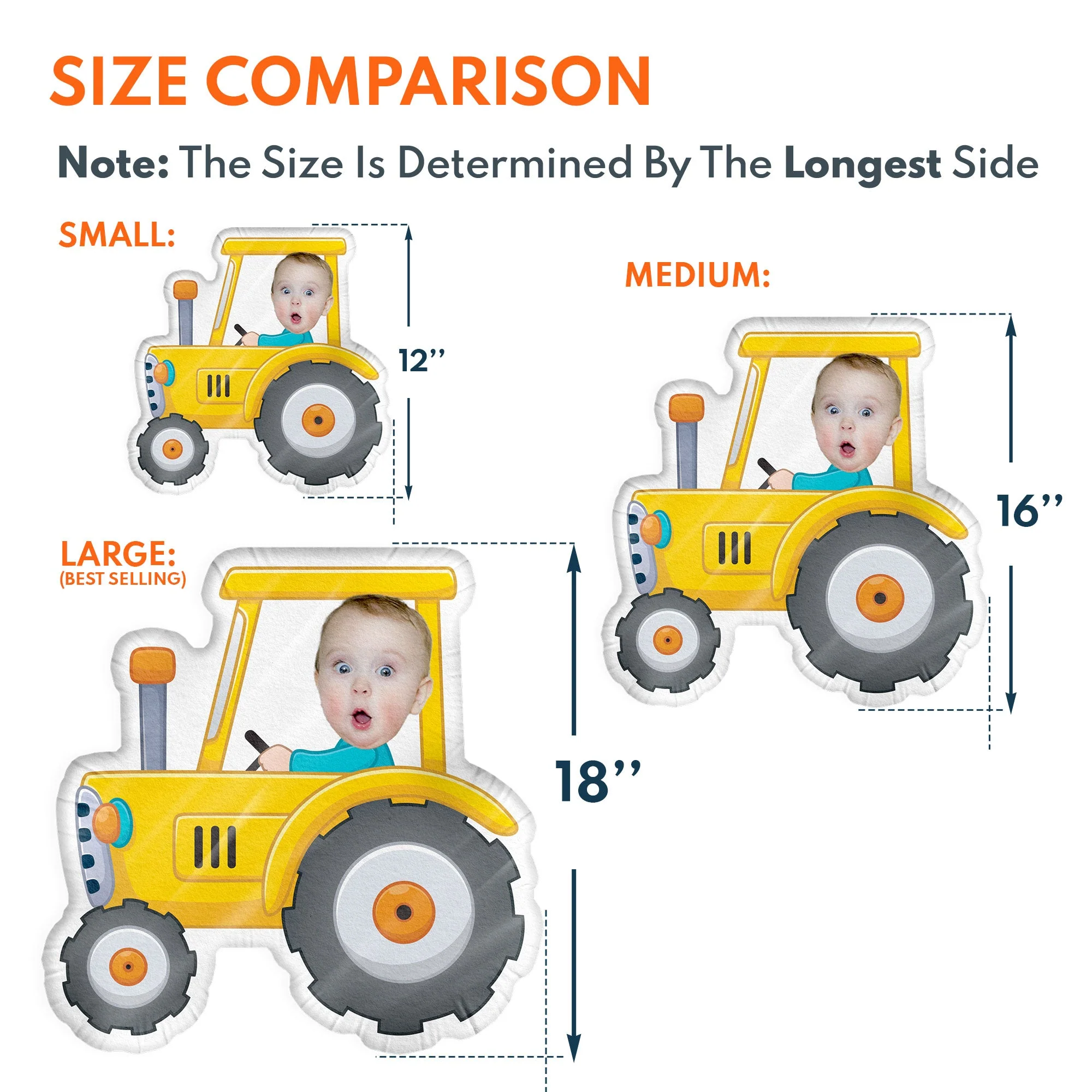 Kids Riding Vehicle  - Personalized Photo Custom Shaped Pillow - Image 2