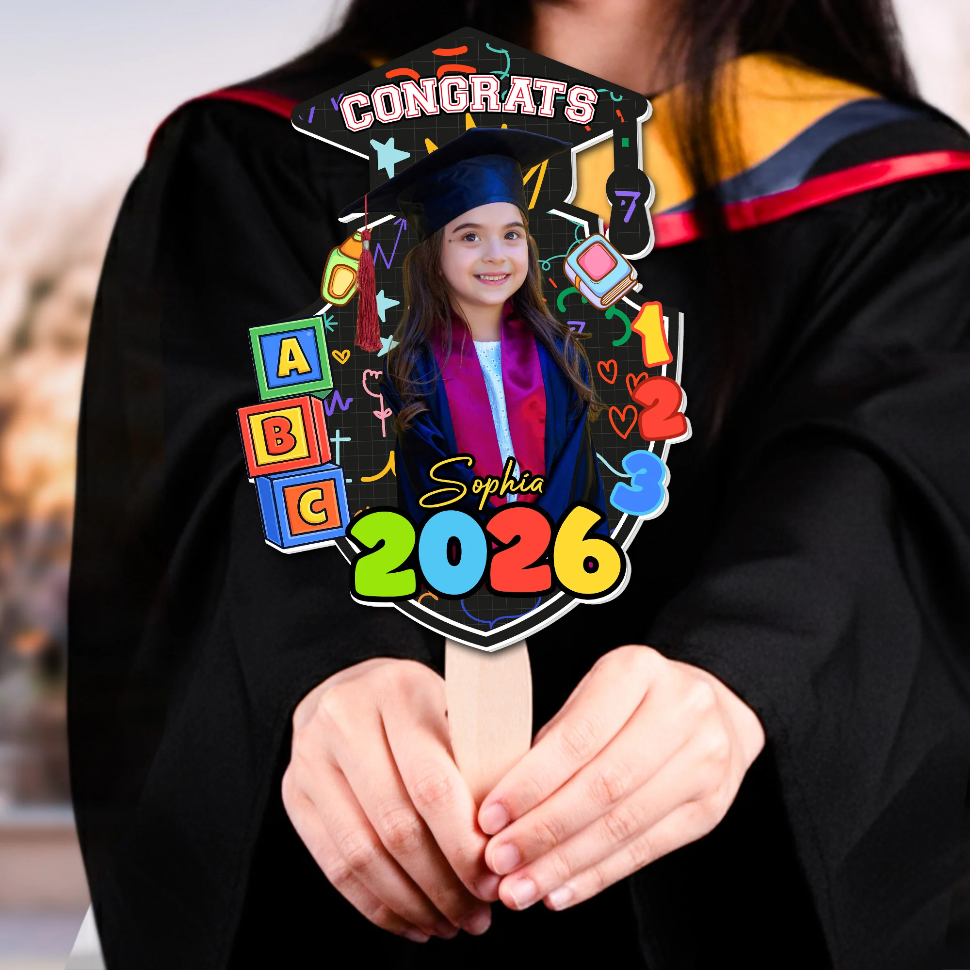 Kindergarten Preschool Graduation - Personalized Graduation Fan - Image 2