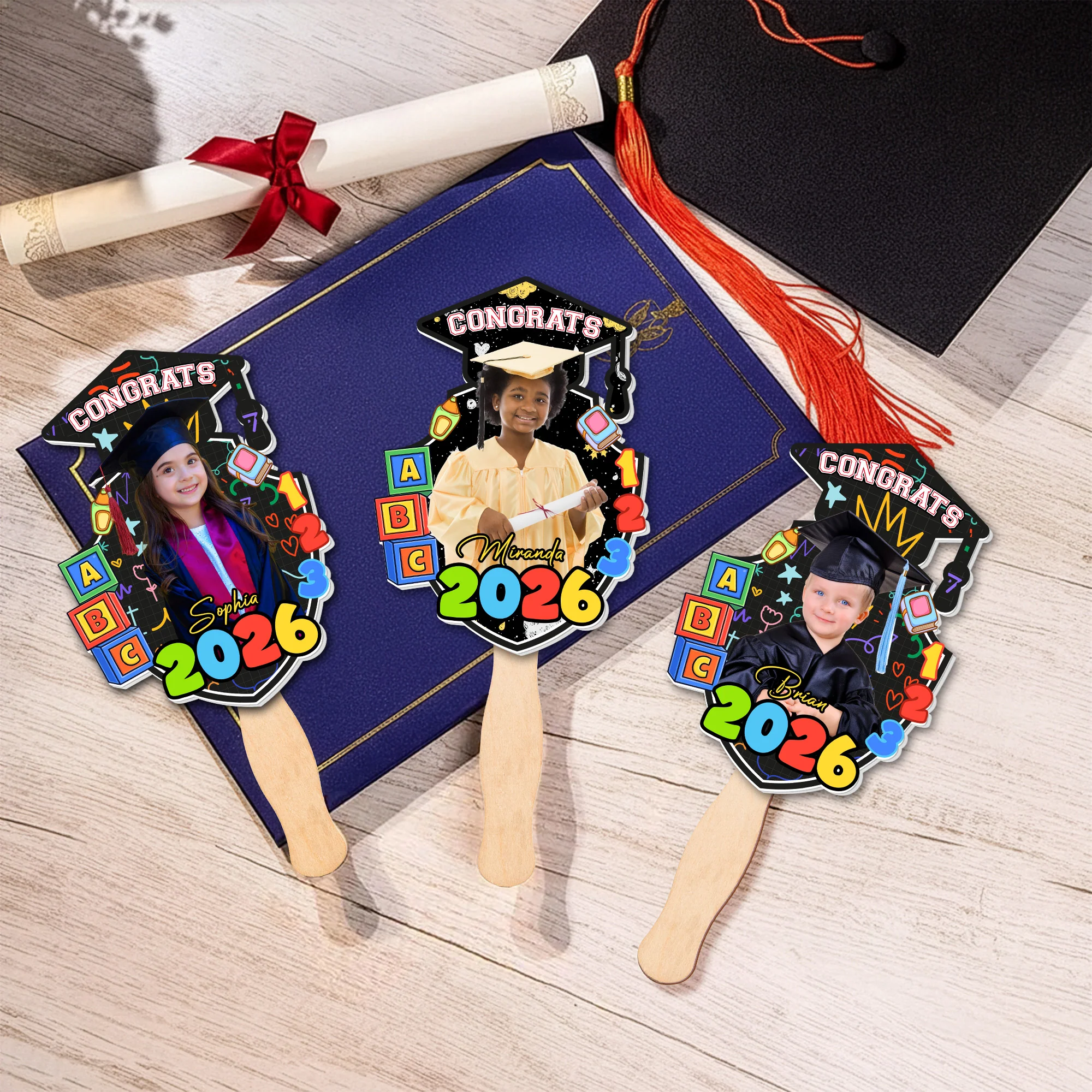 Kindergarten Preschool Graduation - Personalized Graduation Fan - Image 4