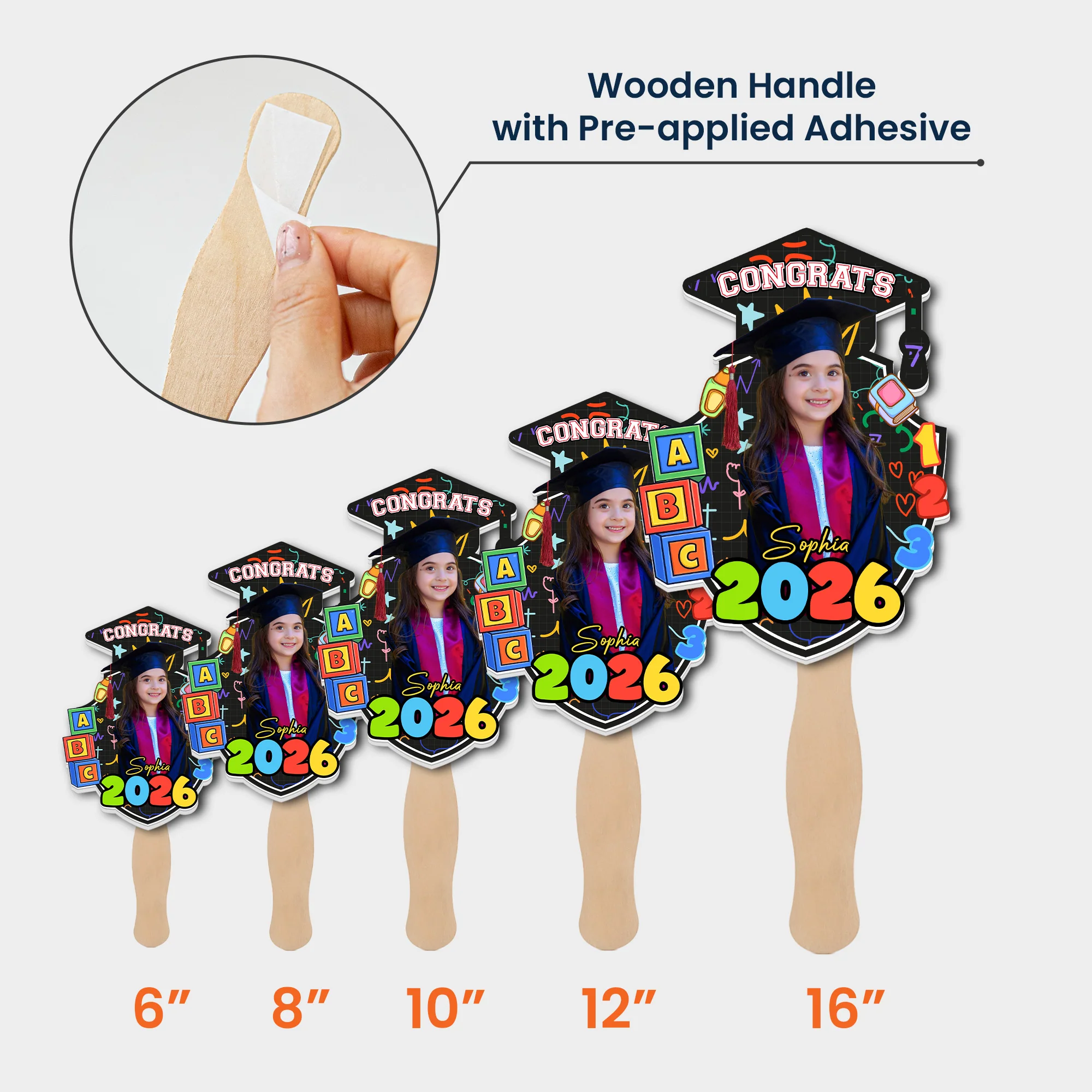 Kindergarten Preschool Graduation - Personalized Graduation Fan - Image 5