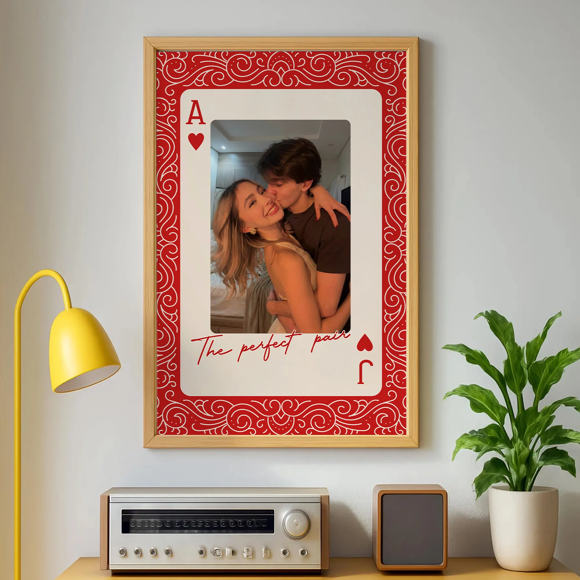 King And Queen Custom Couples Photo How Luck We Are - Personalized Photo Poster - Image 2