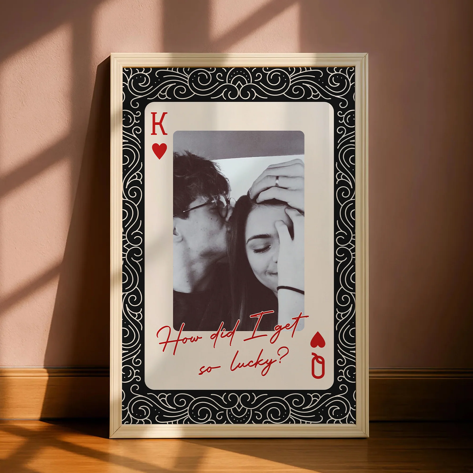 King And Queen Custom Couples Photo How Luck We Are - Personalized Photo Poster - Image 4