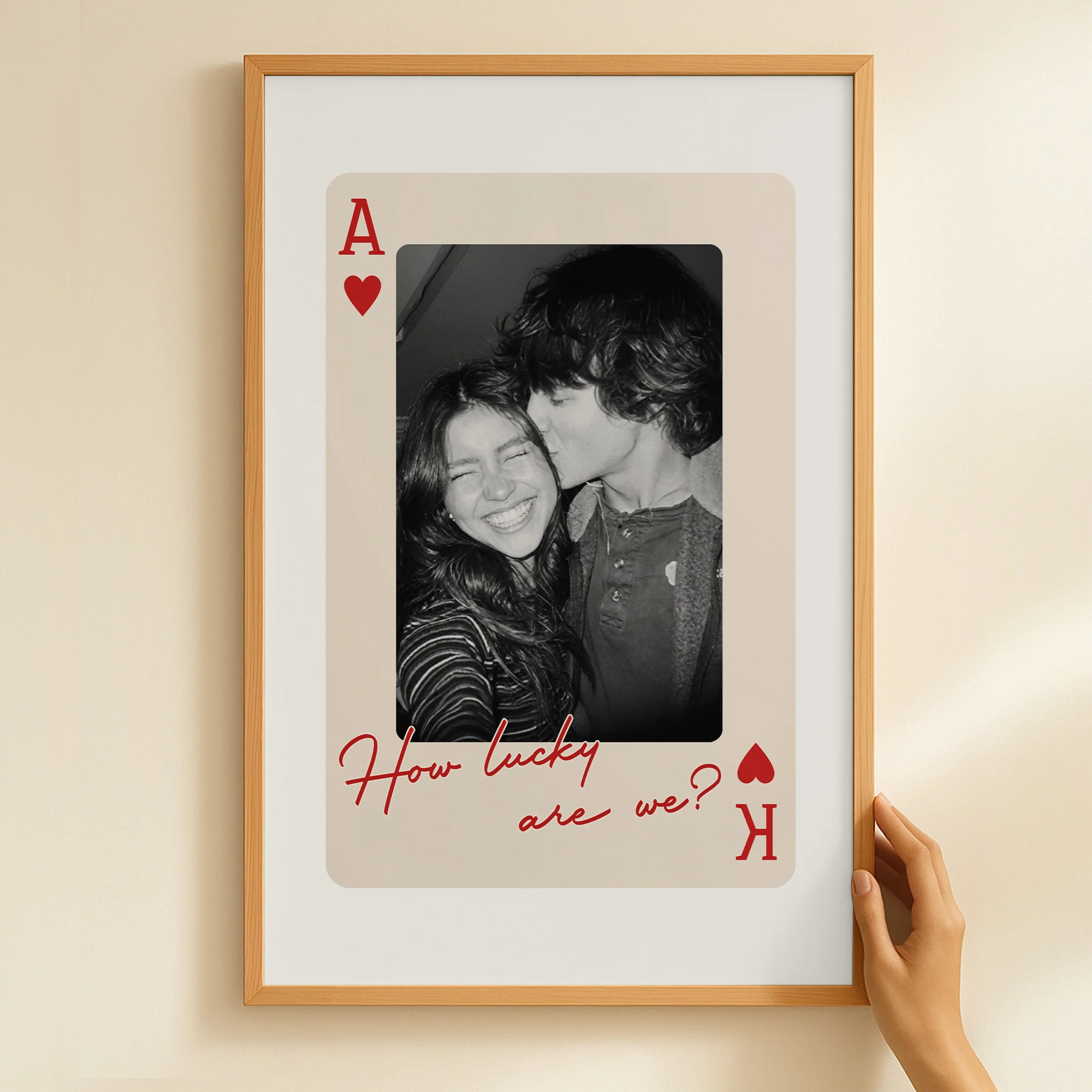 King And Queen Custom Couples Photo How Luck We Are - Personalized Photo Poster - Image 9