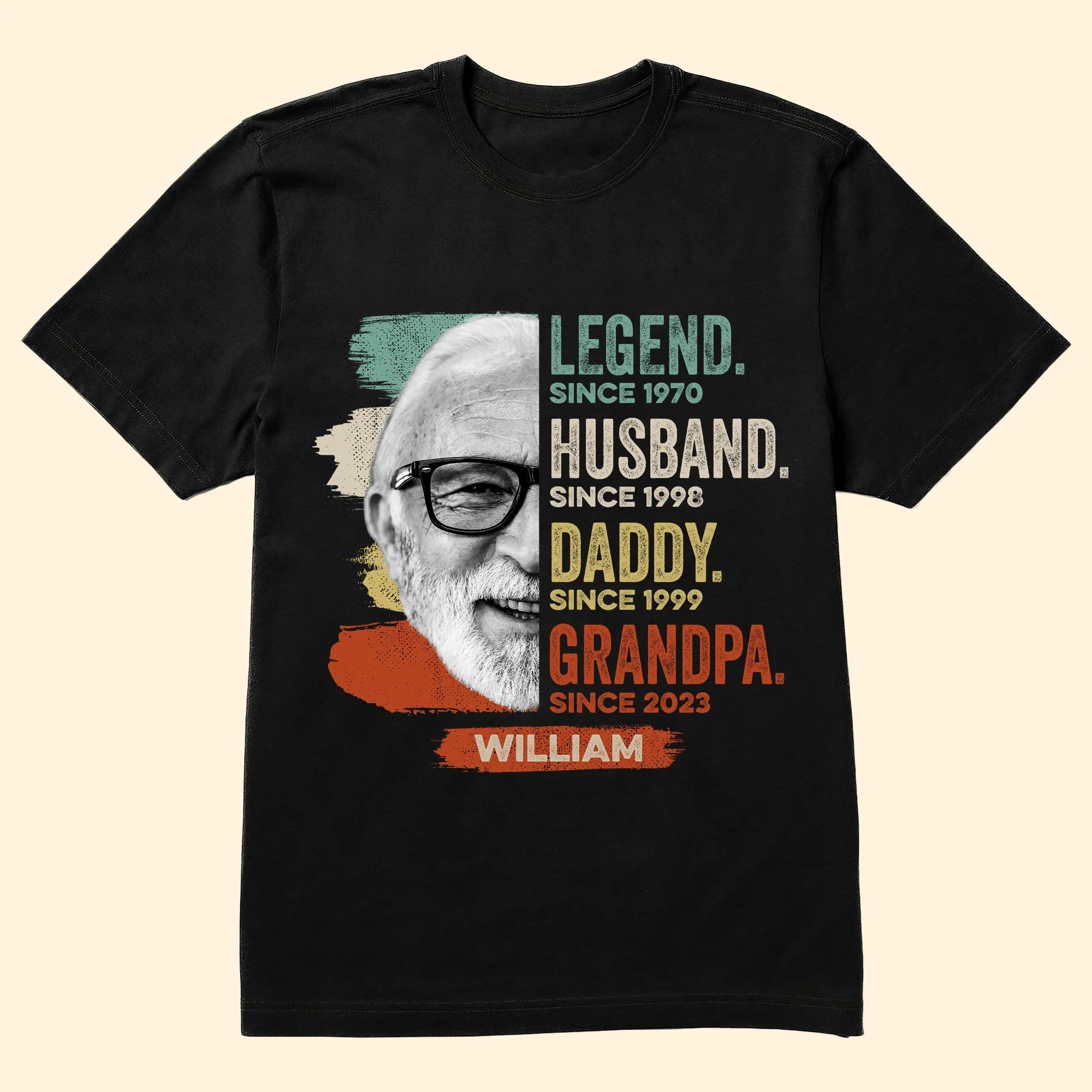 Legend Daddy Grandpa - Personalized Photo Shirt - Image 4