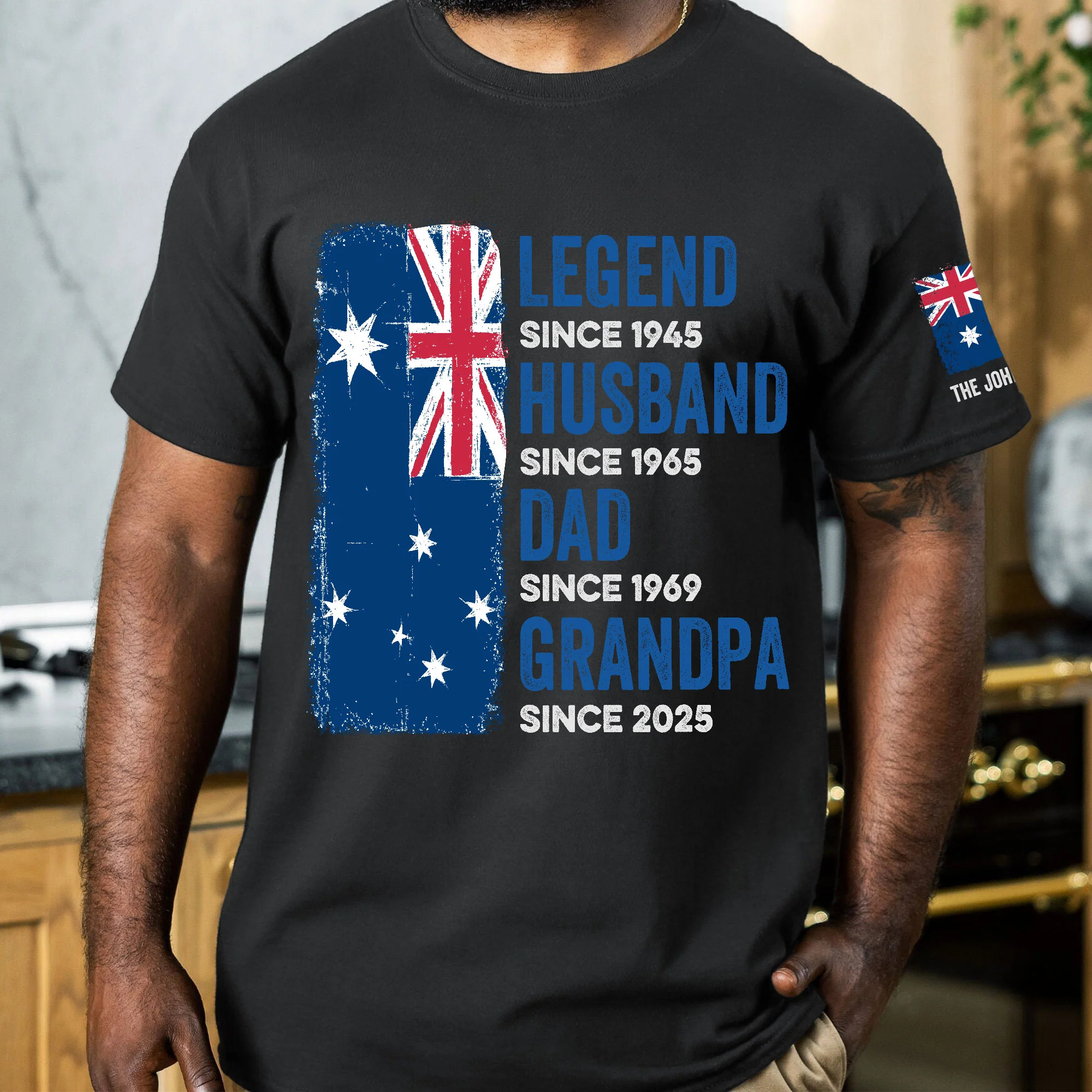 Legend, Husband, Dad And Grandpa - Australia Flag Version - Personalized Shirt - Image 4