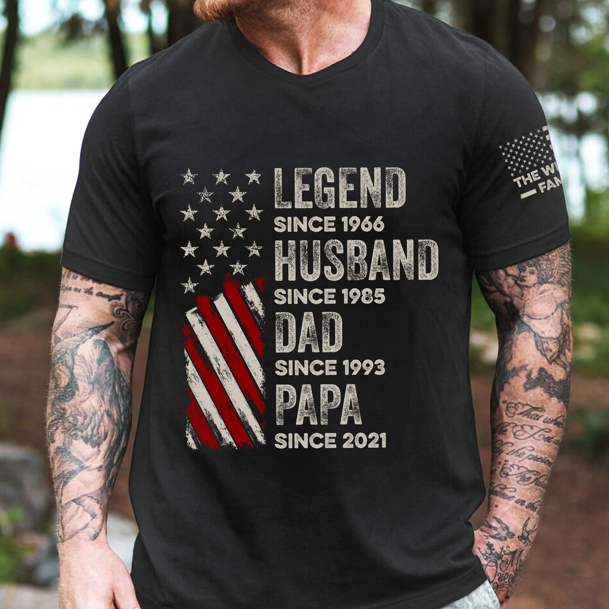 Legend, Husband, Dad And Grandpa Custom Family Name - Personalized Shirt - Image 2