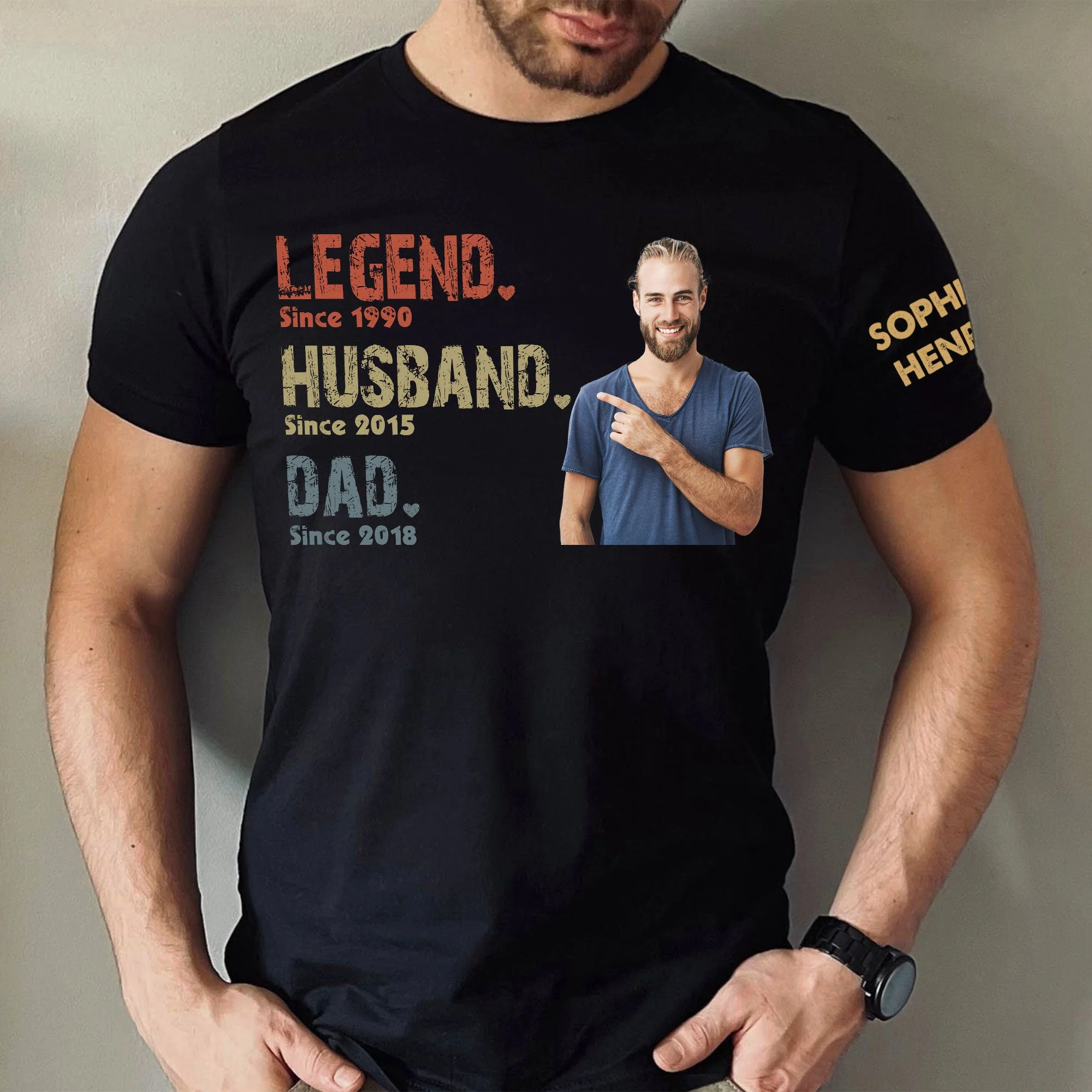 Legend Husband Dad Papa - Personalized Shirt - Image 2