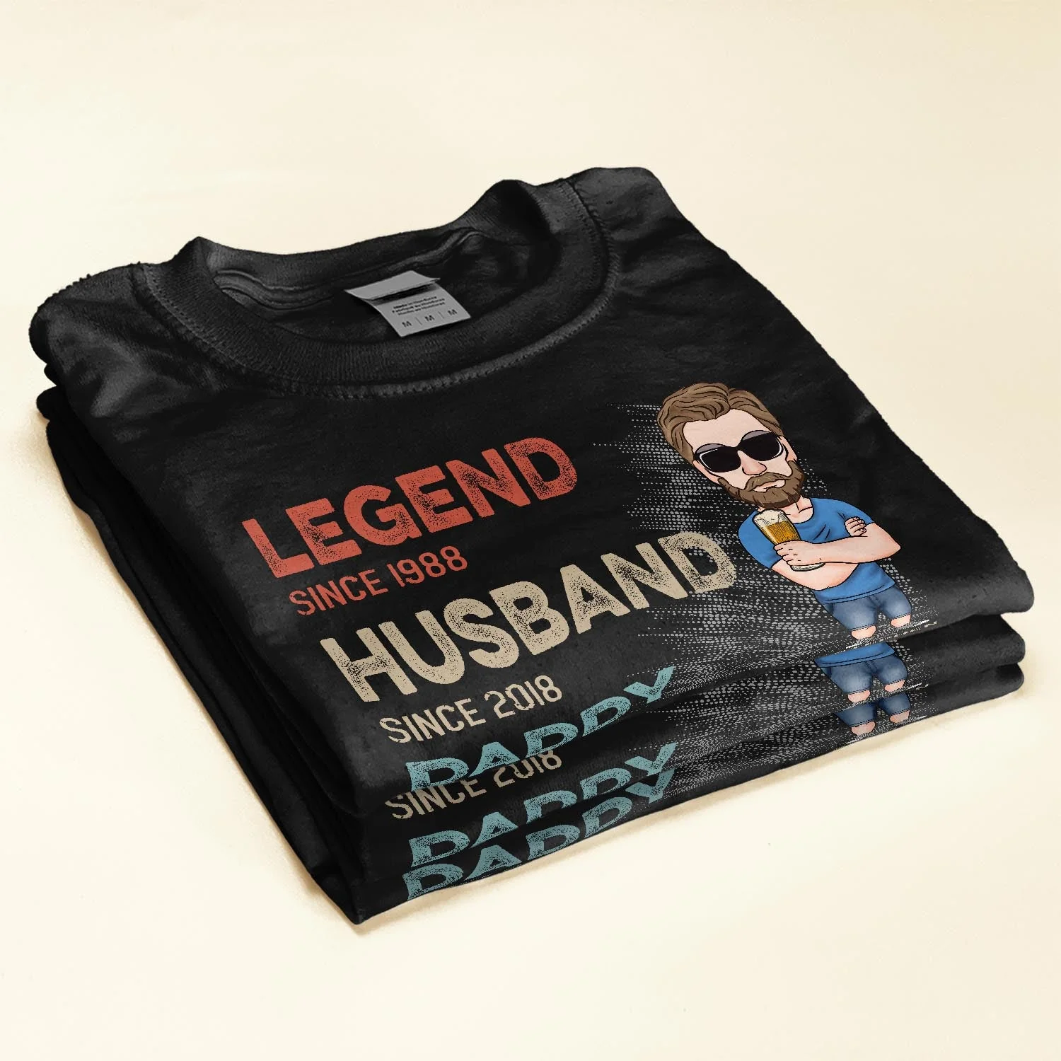 Legend Husband Daddy - Personalized Shirt - Father's Day, Birthday, Funny Gift For Dad, Father, Husband, Grandpa  - Gift From Wife, Son, Daughter, Grandson, Granddaughter - Image 2