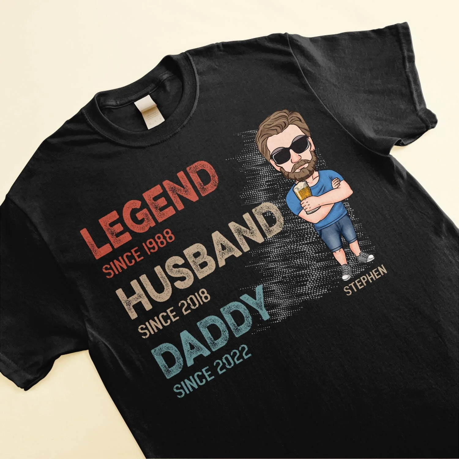 Legend Husband Daddy - Personalized Shirt - Father's Day, Birthday, Funny Gift For Dad, Father, Husband, Grandpa  - Gift From Wife, Son, Daughter, Grandson, Granddaughter - Image 3