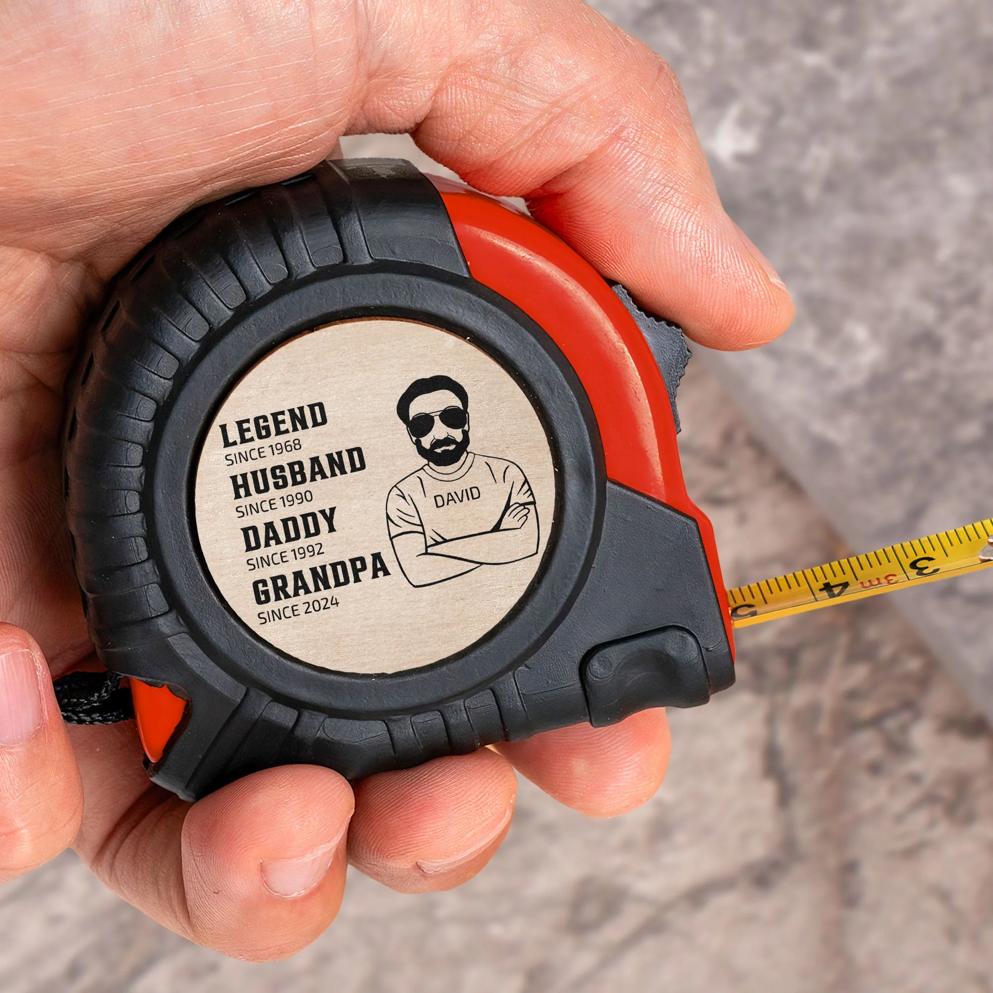 Legend Husband Daddy - Personalized Tape Measure - Image 2