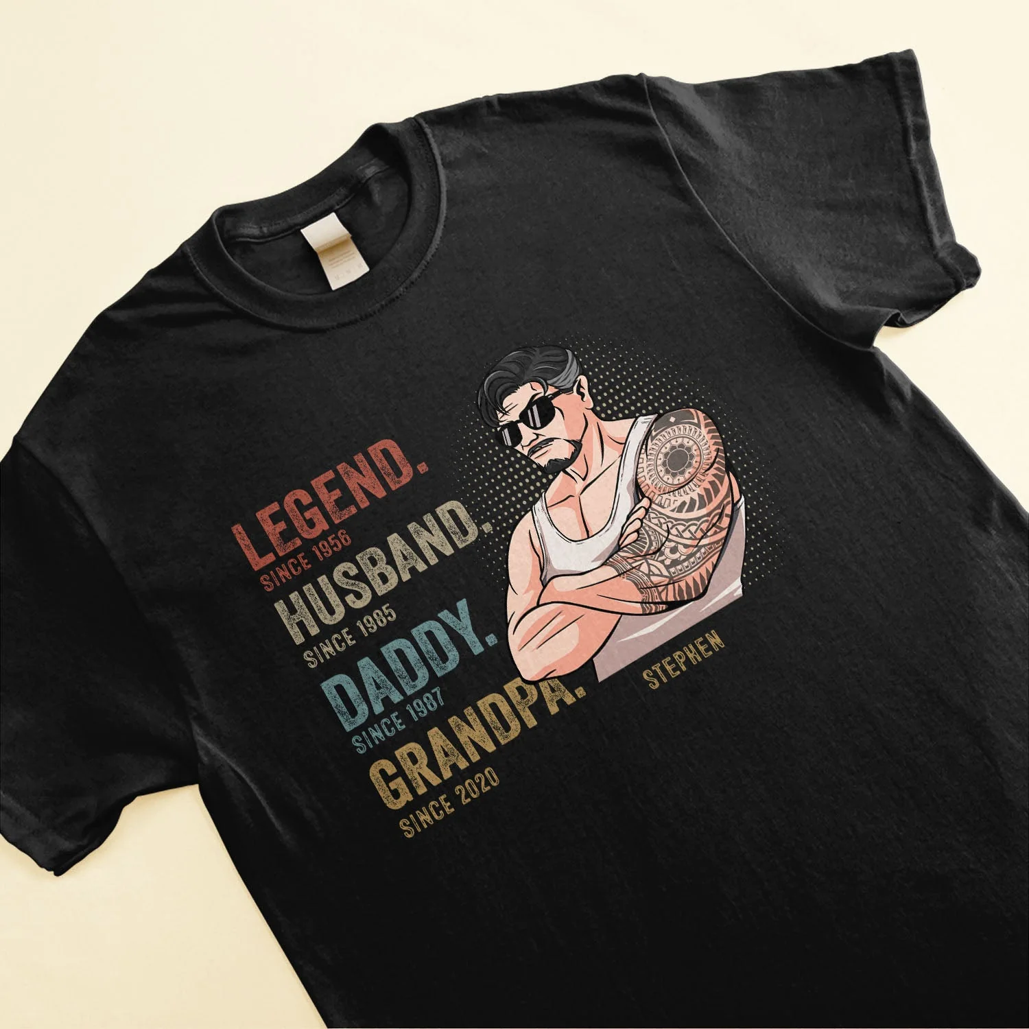 Legend Husband Daddy Since - Personalized Shirt - Image 4
