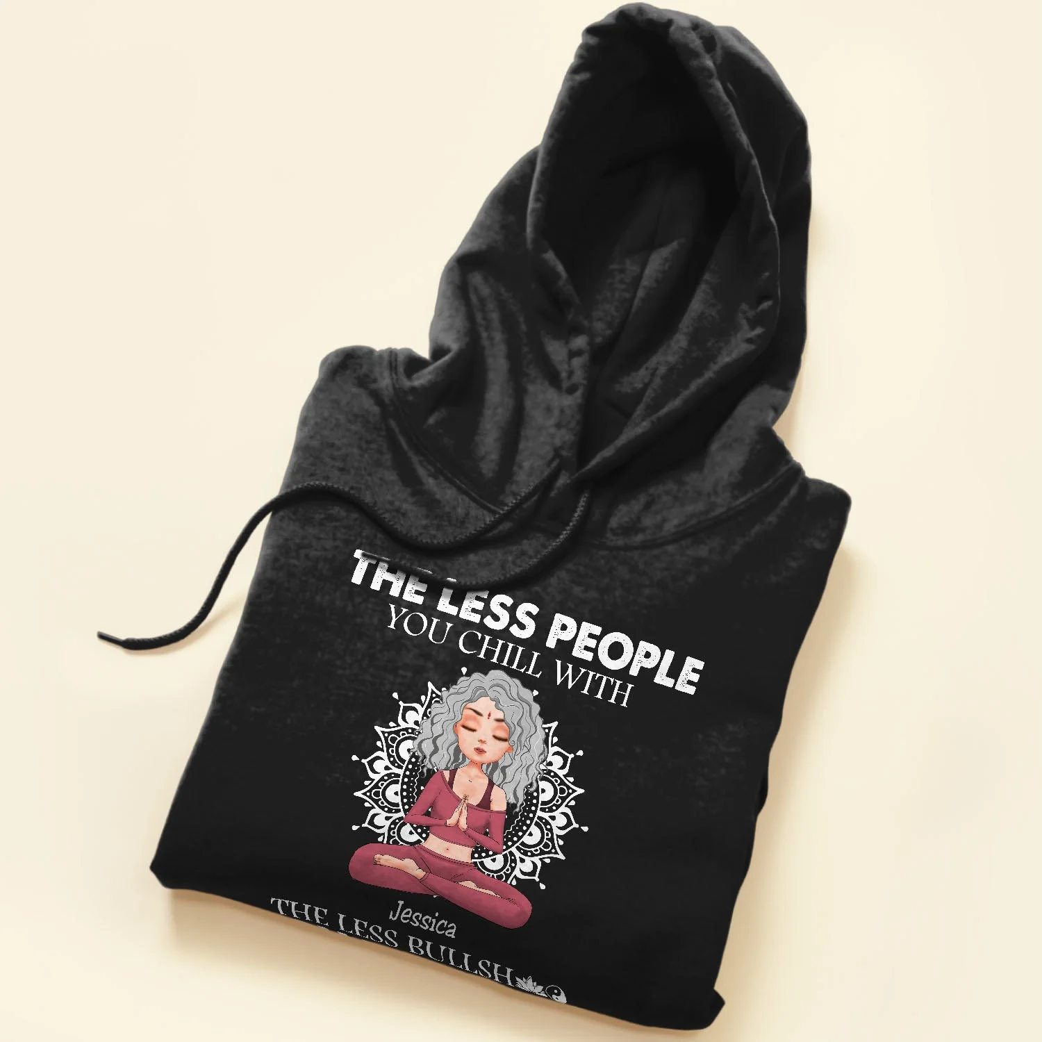Less People You Chill With Less Bullshit You Deal With - Personalized Shirt - Funny, Birthday Gift For Her, Girl, Woman, Yoga Lover - Image 5