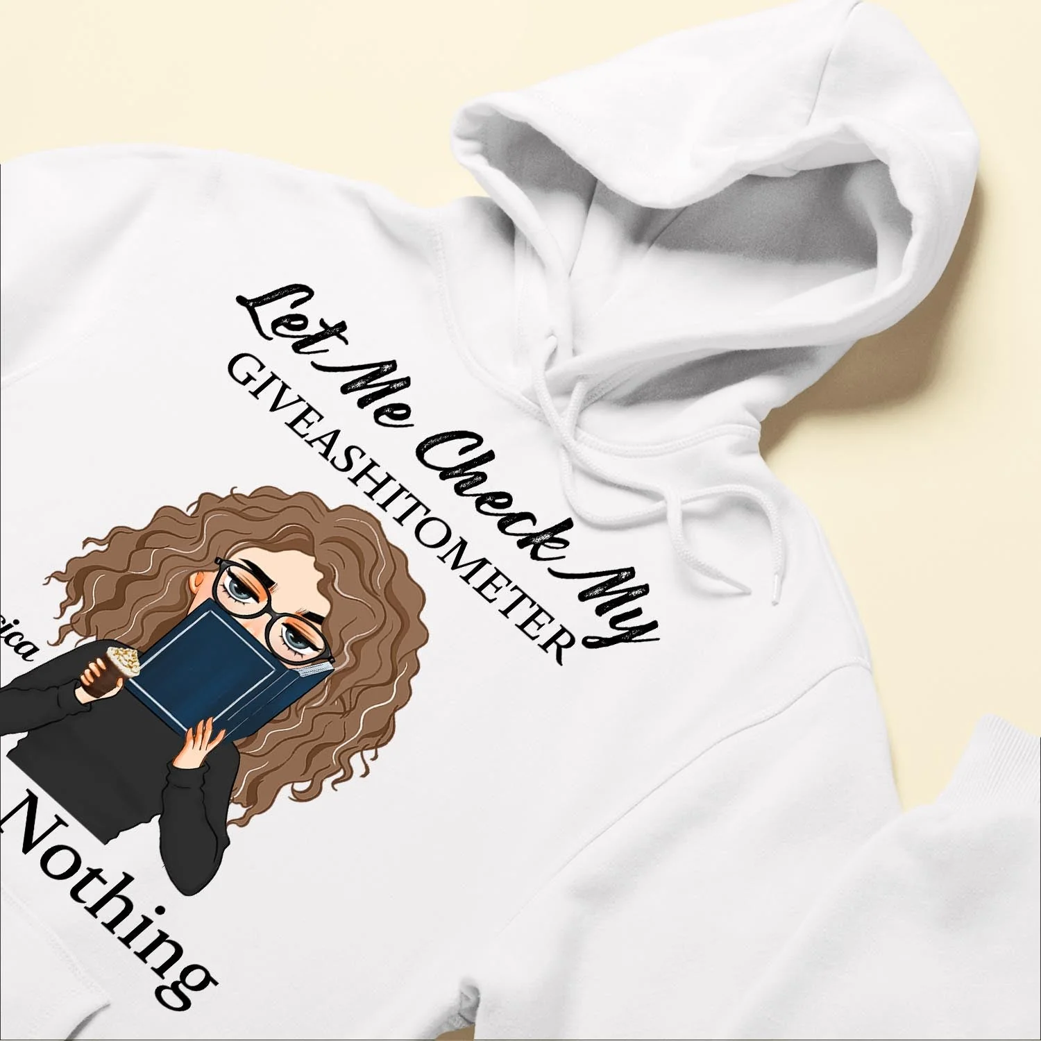 Let Me Check My Giveashitometer - Personalized Shirt - Birthday, FunnyGift For Her, Girl, Woman, Book Lover - Image 6
