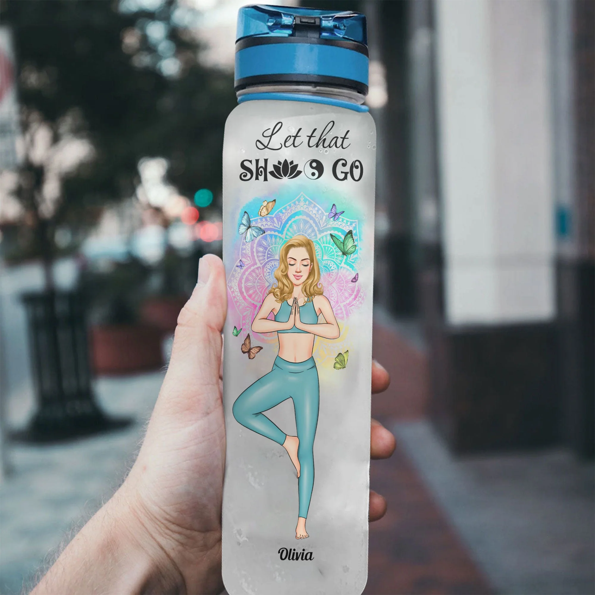 Let That Sh*t Go - Personalized Tracker Bottle - Image 2