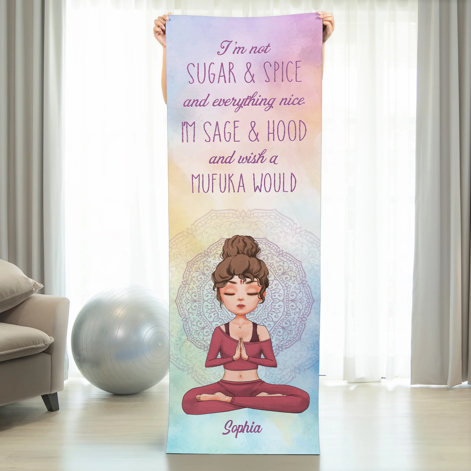 Let That Sh*t Go - Personalized Yoga Mat - Image 4