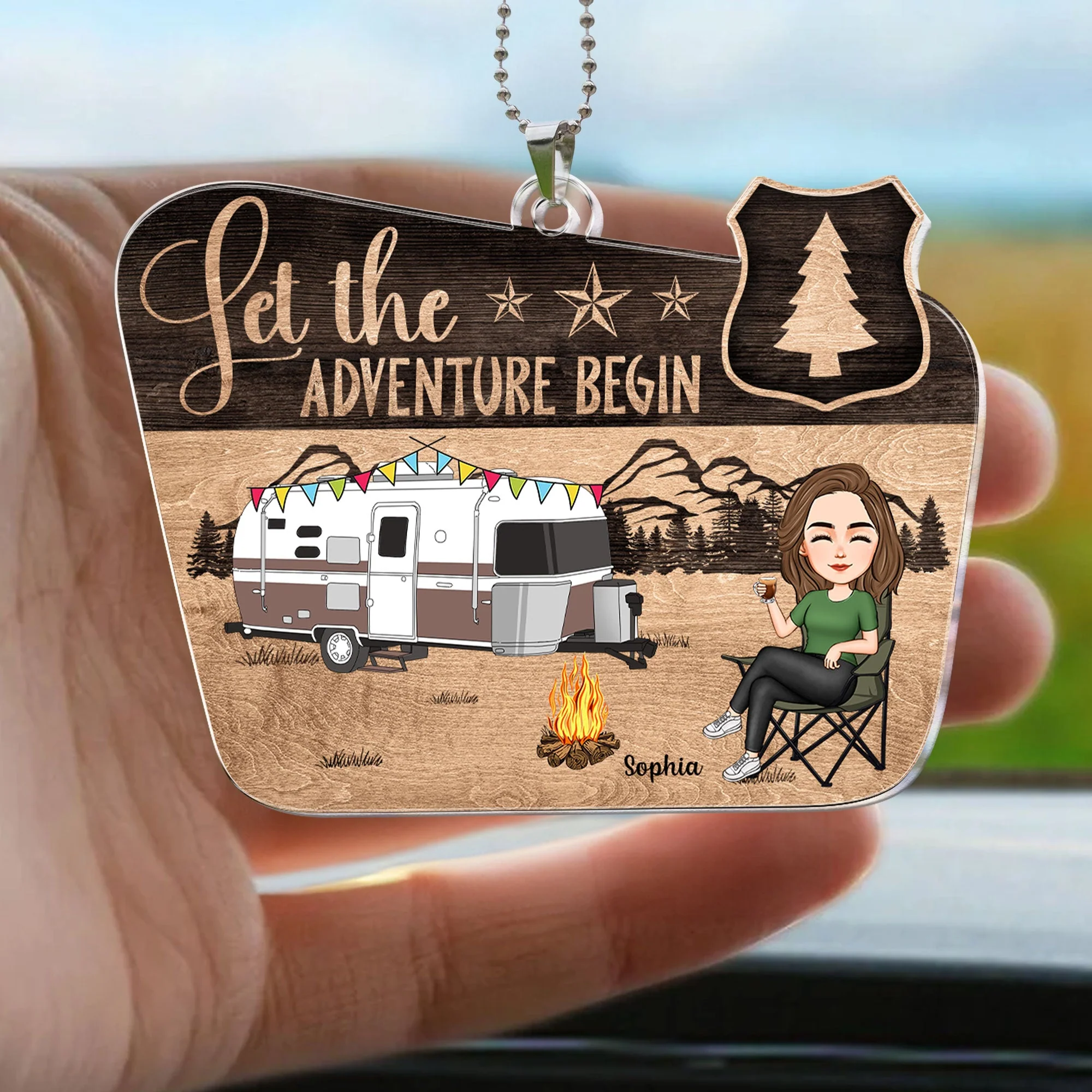 Let The Adventure Begin - Personalized Rear View Mirror Accessory - Image 2