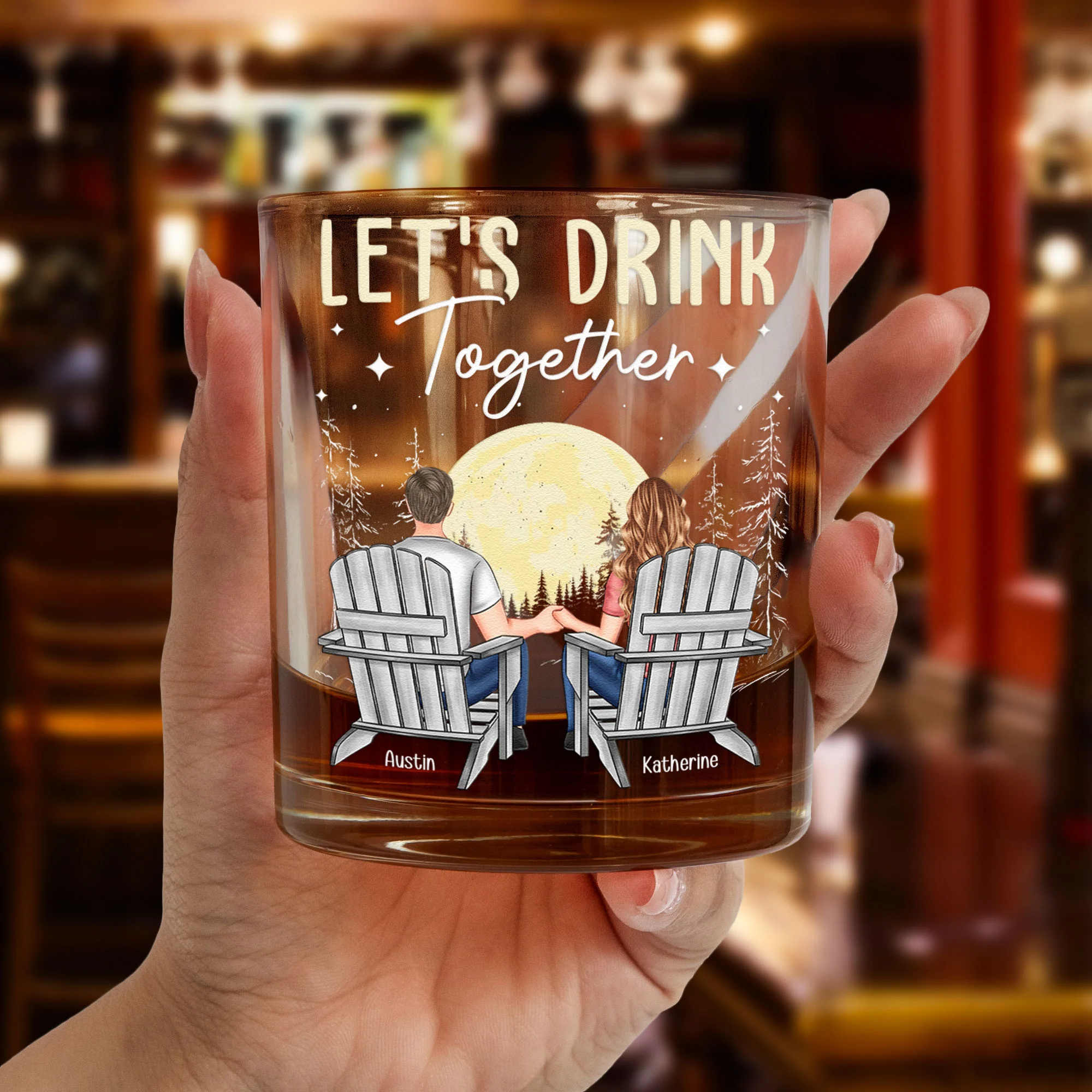 Let's Drink Together For The Rest Of Our Lives - Personalized Whiskey Glass Set - Image 3
