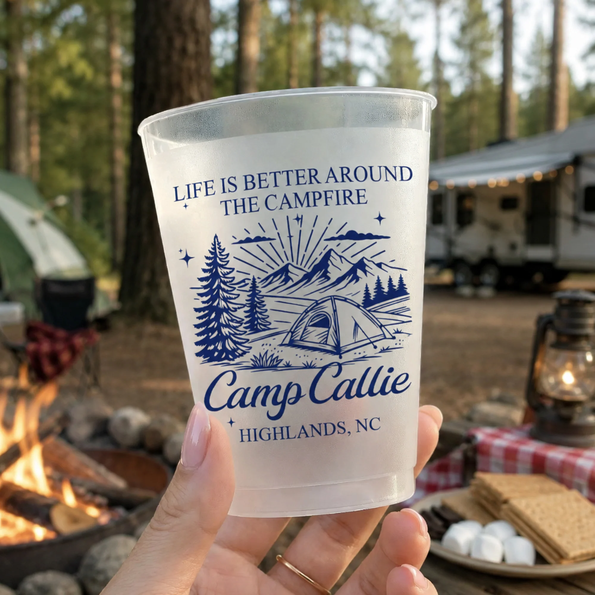 Let's Get Toasted, Camping Party, Party Trip - Personalized Cups - Image 2