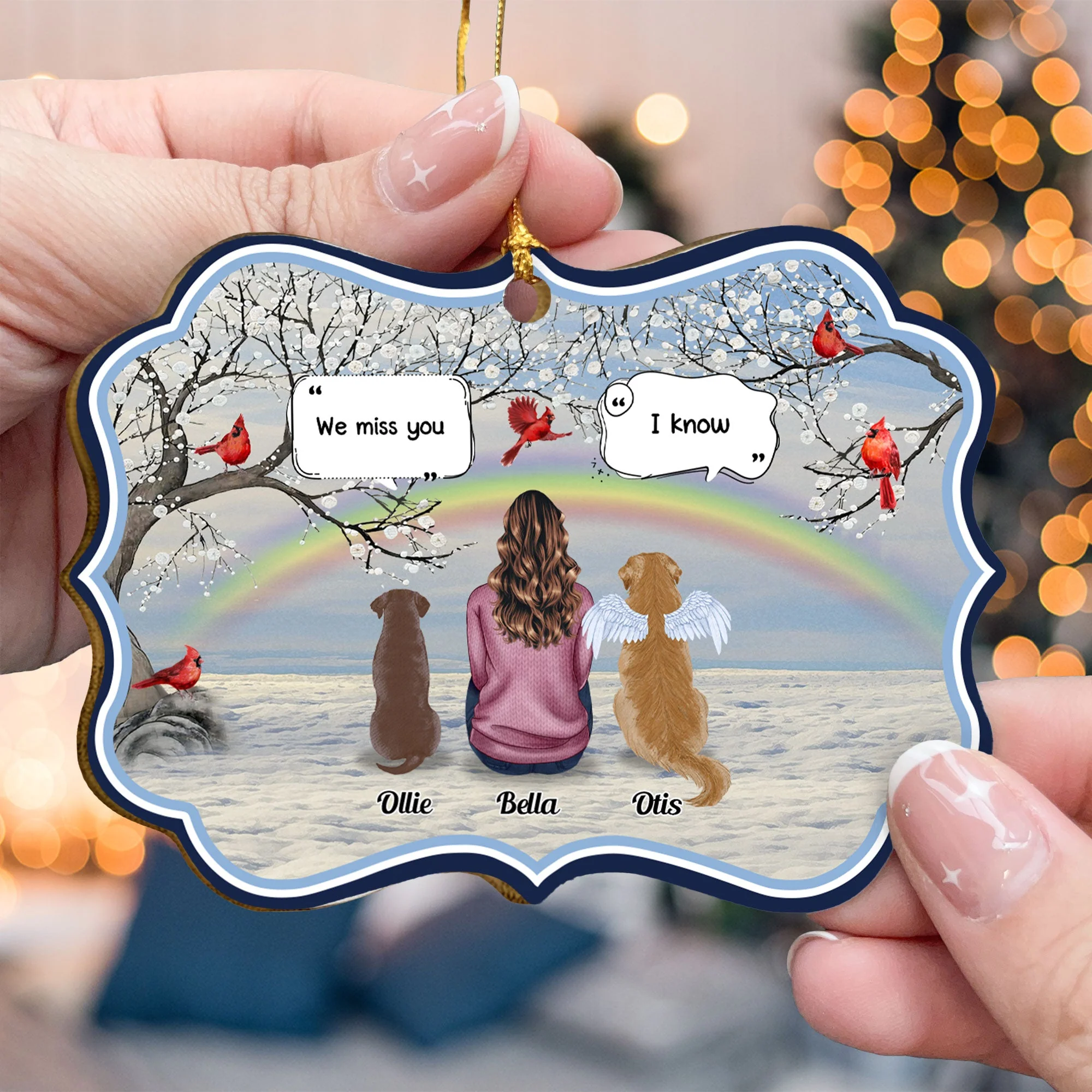 Letter From Pets In Heaven - Personalized Christmas Wooden Card With Pop Out Ornament - Christmas Memorial Gift For Her, Him, Pet Lovers - Image 5