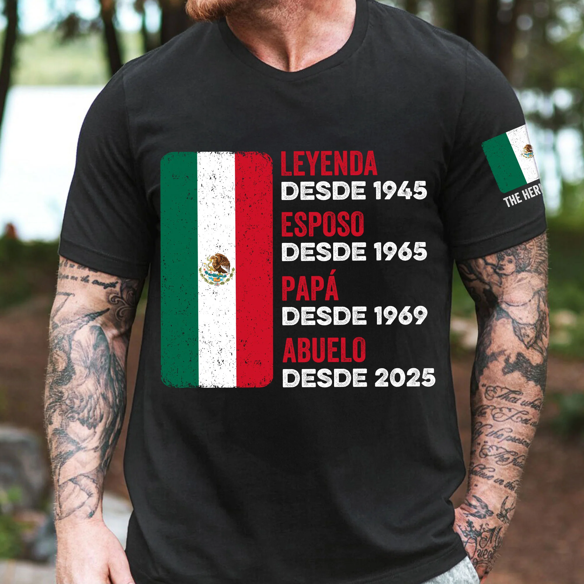 Leyenda Papá Abuelo - Hispanic, Mexico, Puerto Rico, El Salvador, Cuba, Dr - Personalized Shirt - Image 4