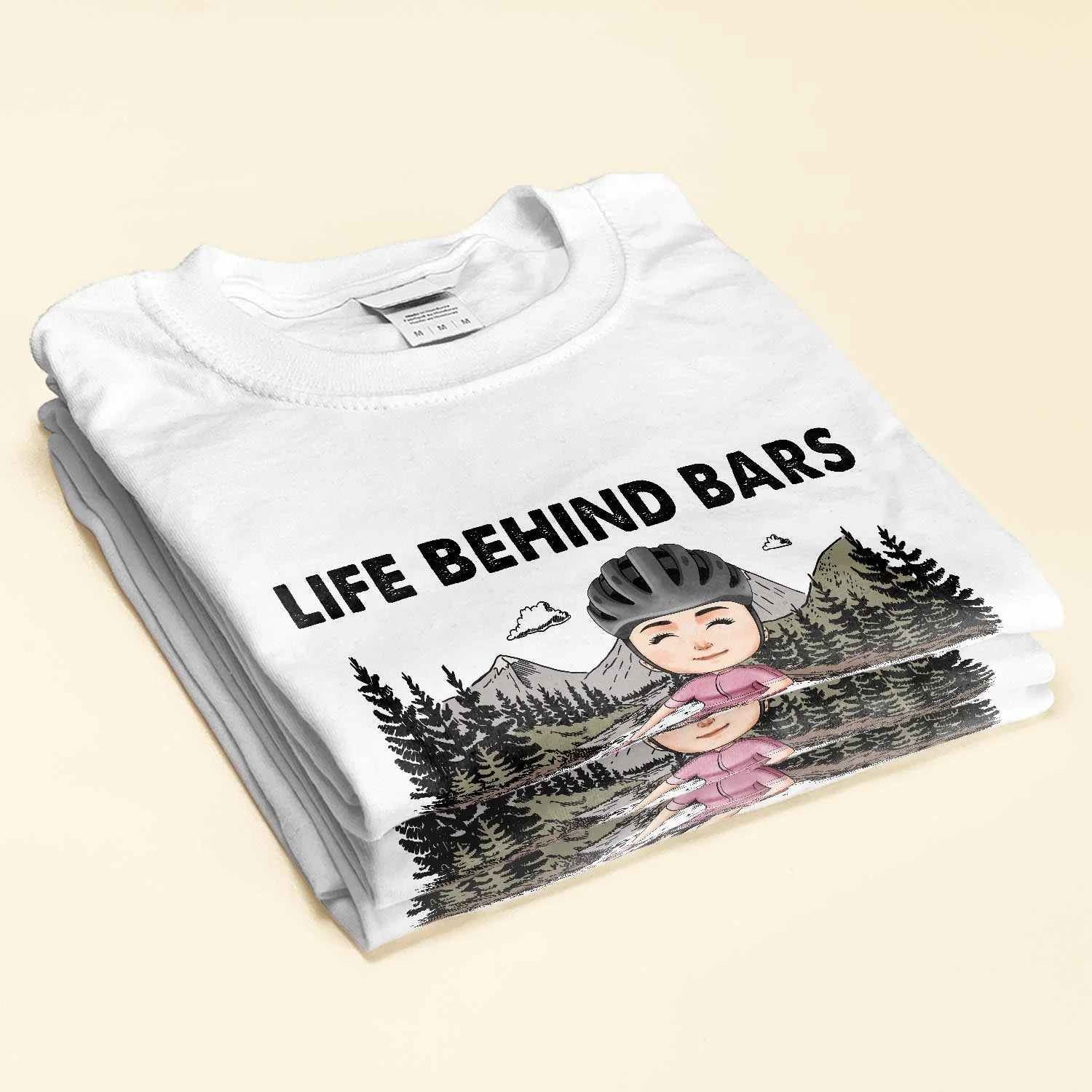 Life Behind Bars - Personalized Shirt - Birthday, Motivation Gift For Her, Girl, Woman, Cyclist, Biker - Image 2