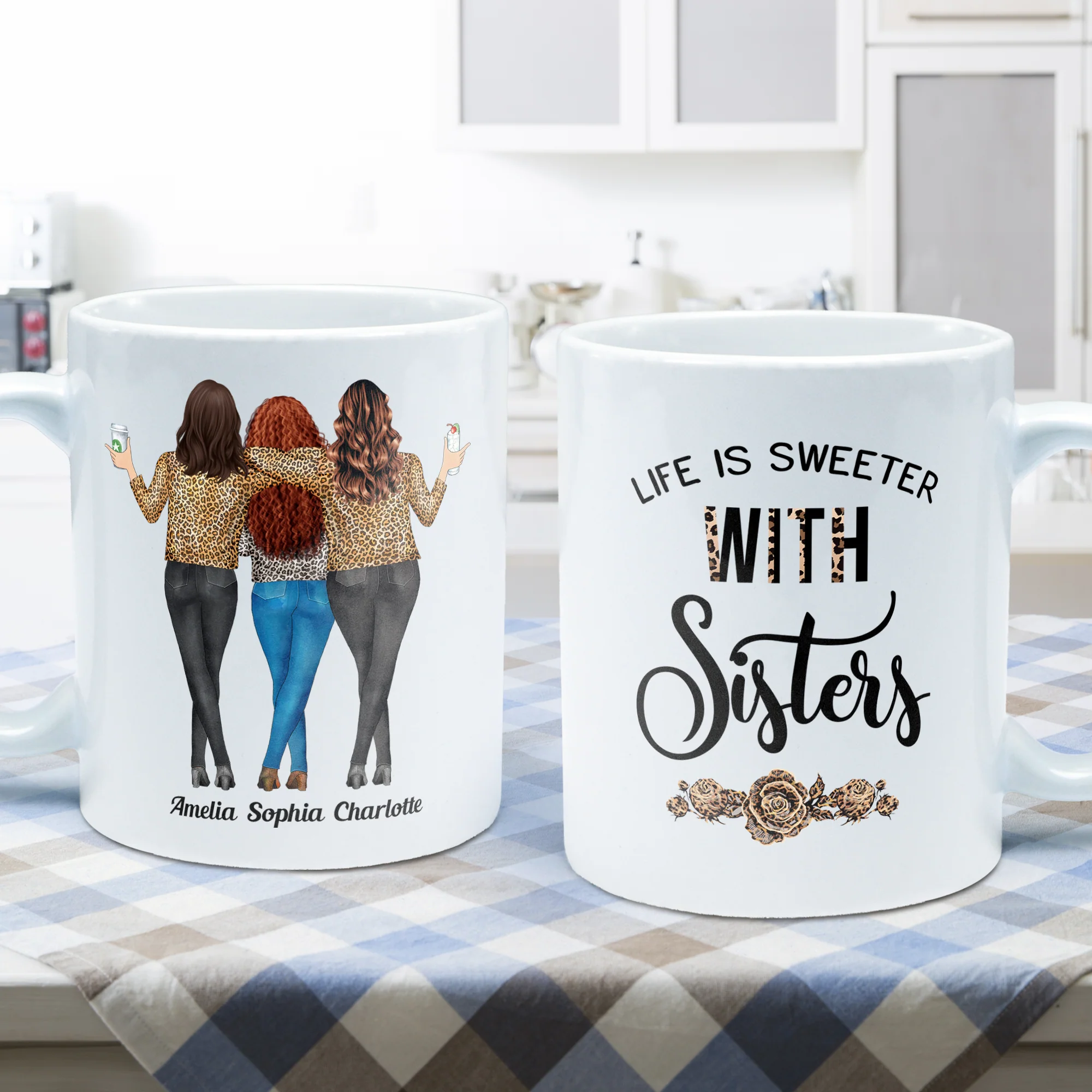 Life Is Better And Sweeter With Sisters - Personalized Mug - Birthday Gift For Sisters, Sistas - Image 5