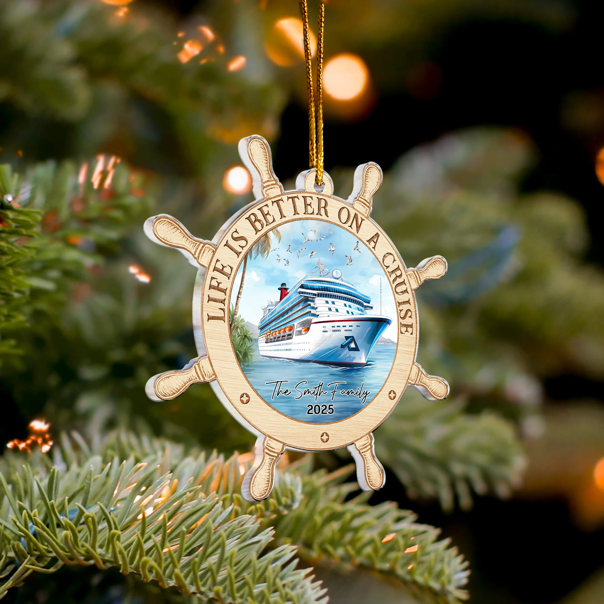 Life Is Better On A Cruise - Personalized Acrylic Ornament - Image 4