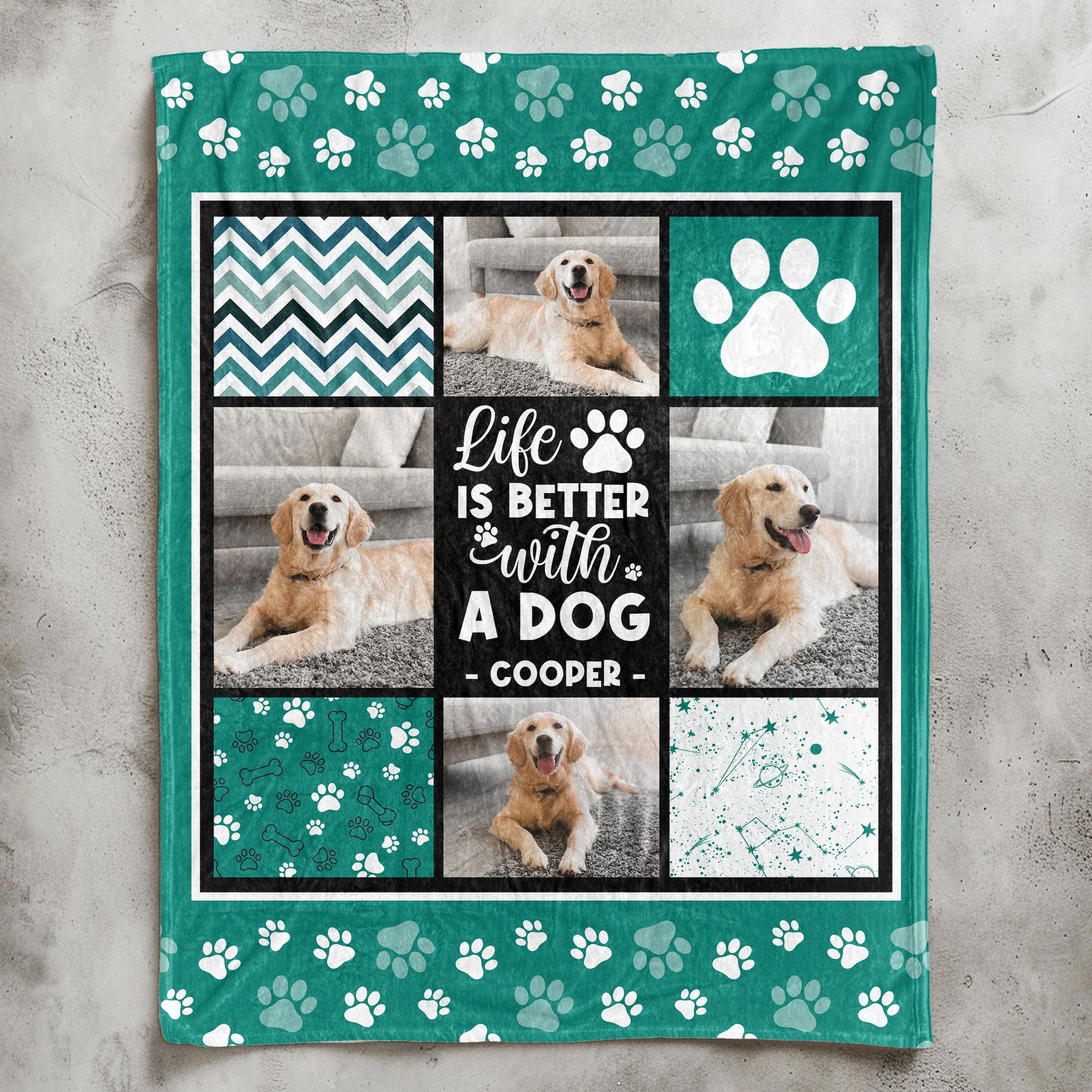 Life Is Better With A Dog Pet Lovers - Personalized Photo Blanket - Image 7