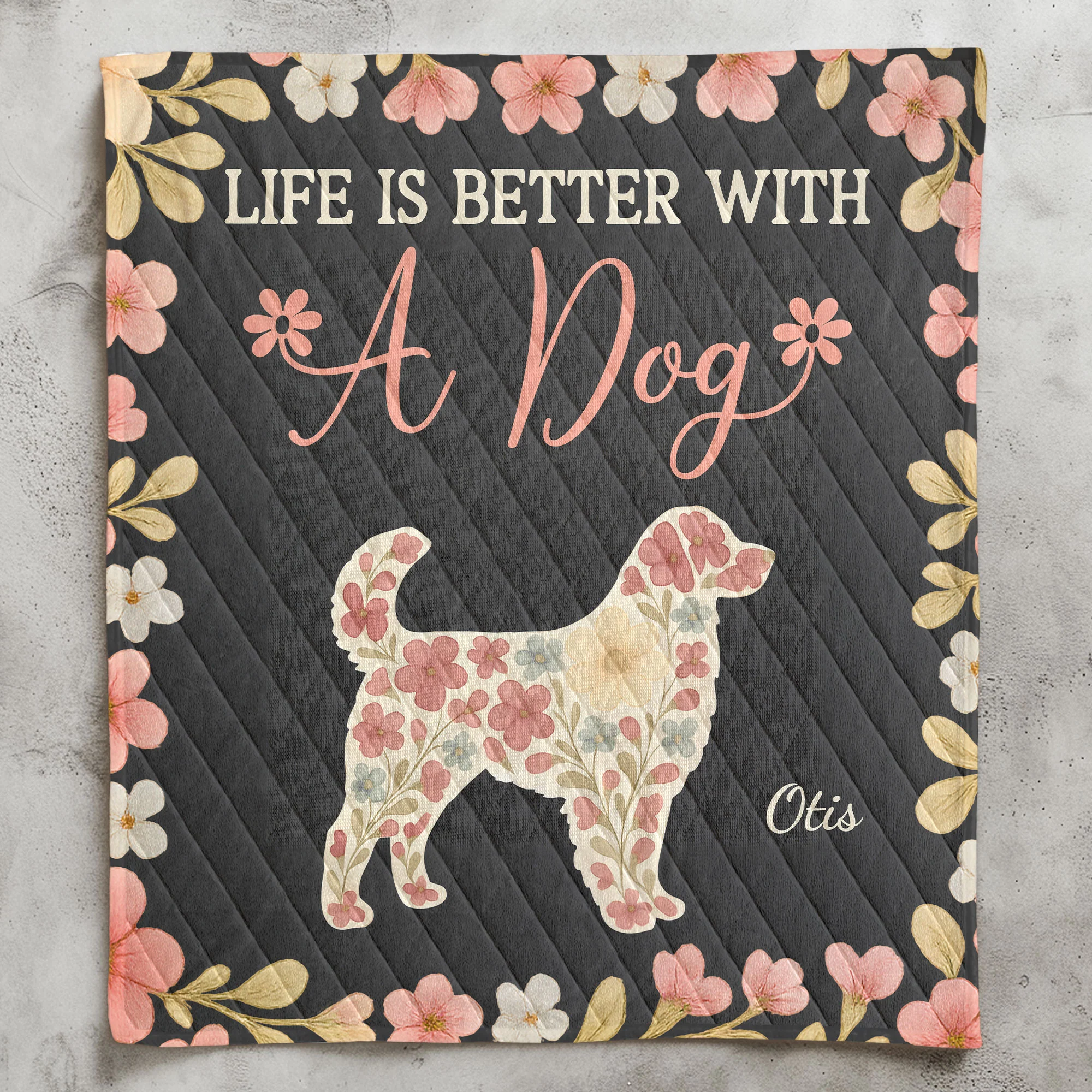 Life Is Better With Dogs - Custom Quilt Set - Image 2