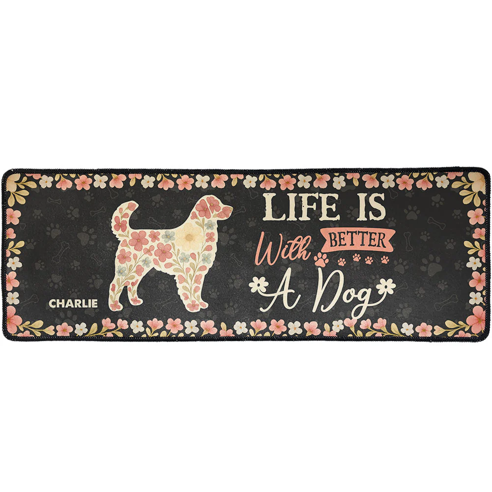 Life Is Better With Dogs - Personalized Runner Rug - Image 2
