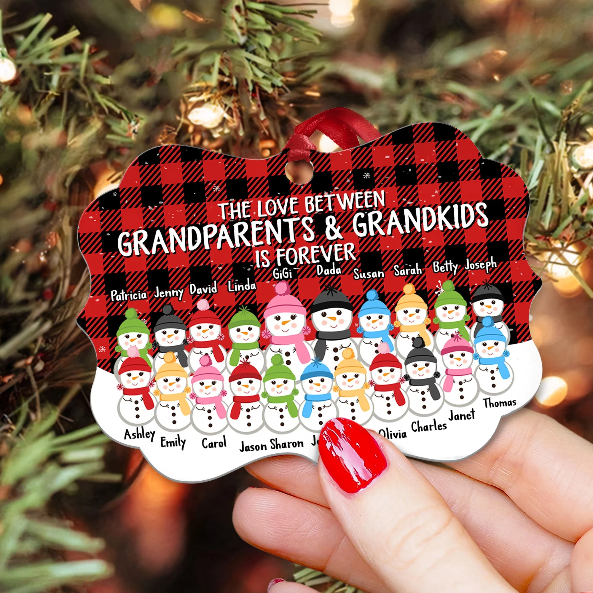 Life Is Better With Grandkids - Personalized Aluminum Ornament - Image 2