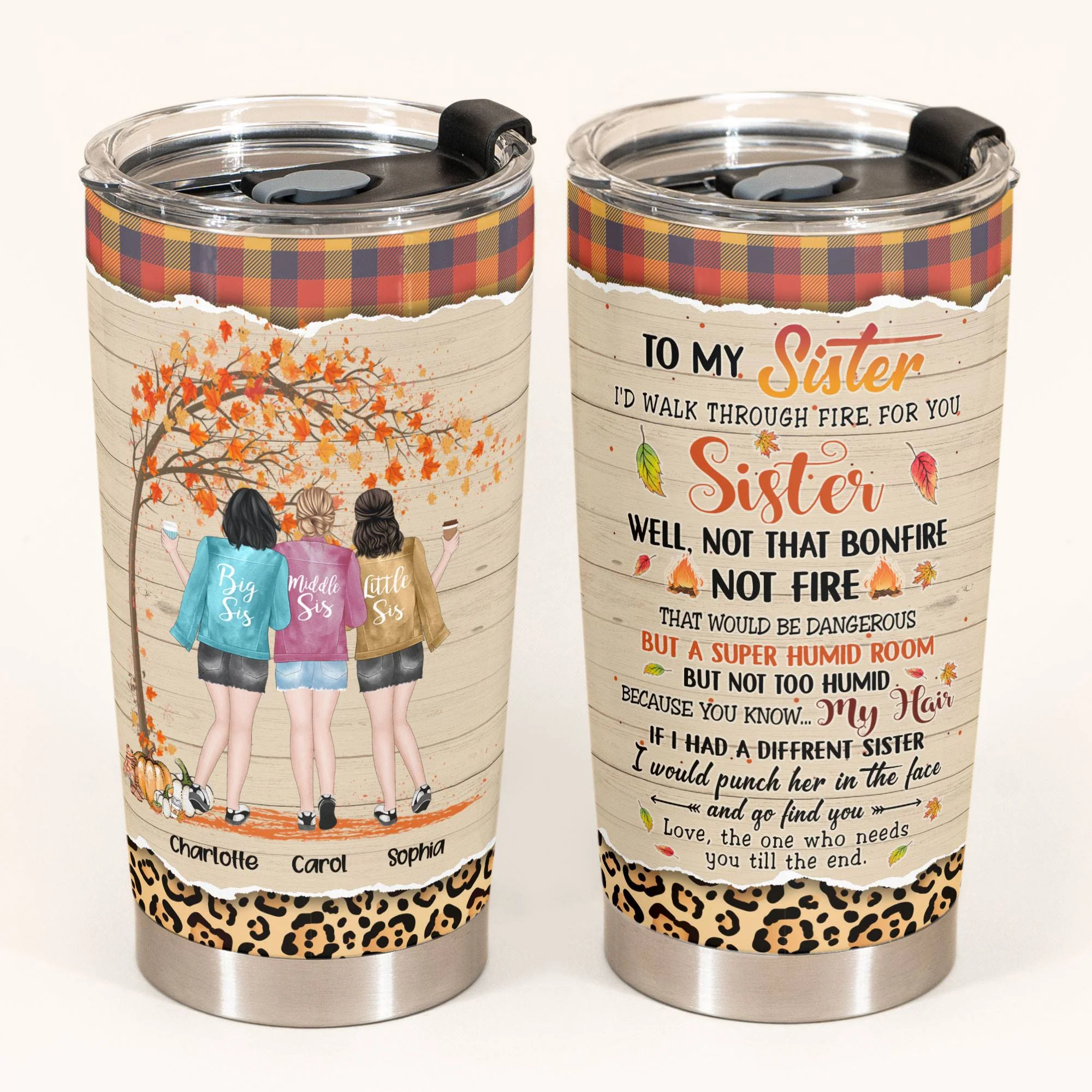 Life Is Better With Sisters - Personalized Tumbler Cup - Gift For Sisters - Image 2