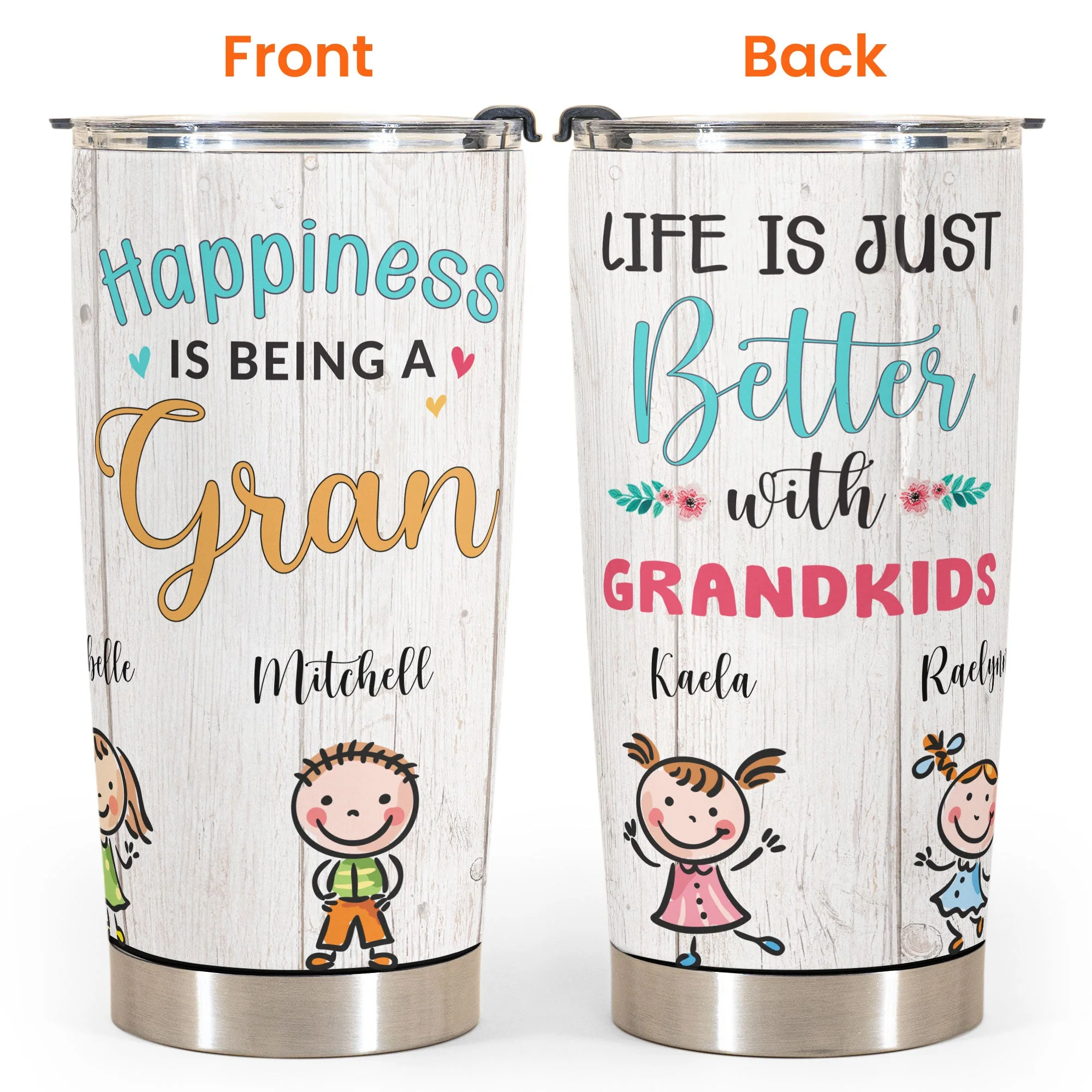 Life Is Just Better With Grandkids - Personalized Tumbler Cup - Image 5