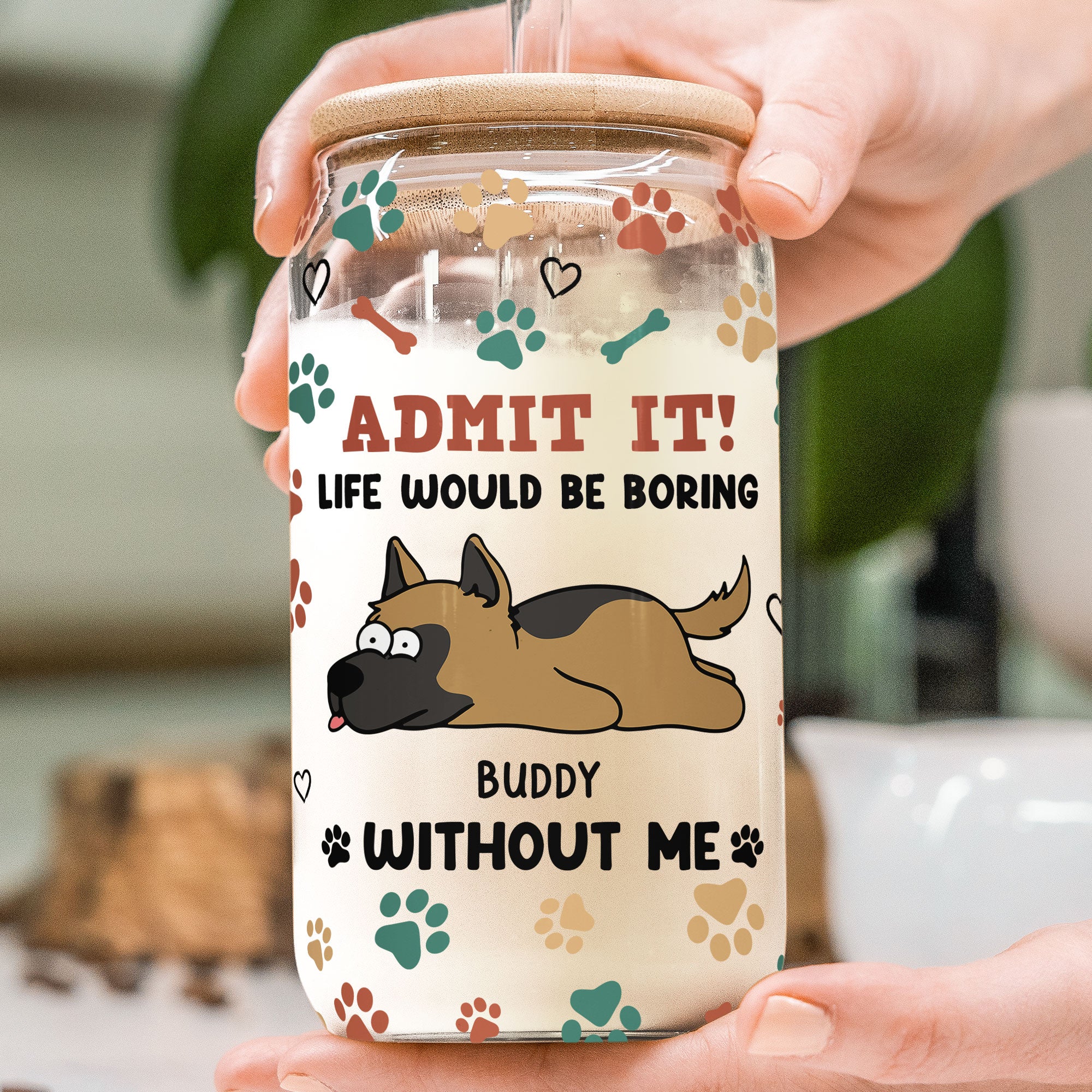 Life Would Be Boring Without Me - Personalized Clear Glass Cup - Image 3