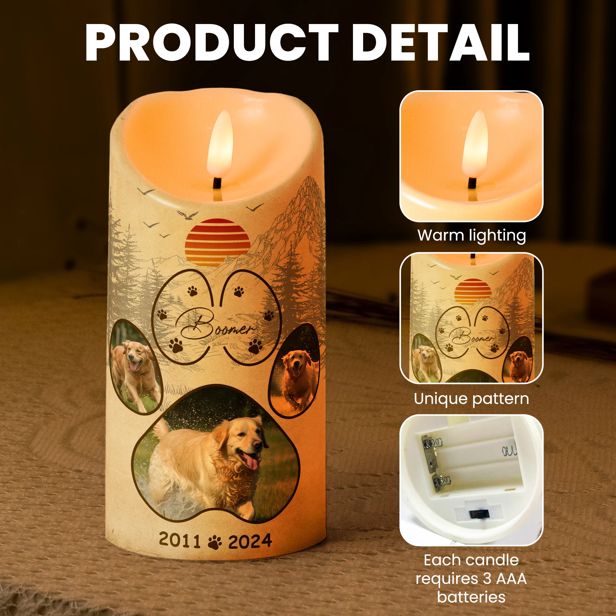 Light This Candle And Know I'm Here - Personalized Photo LED Candle - Image 5