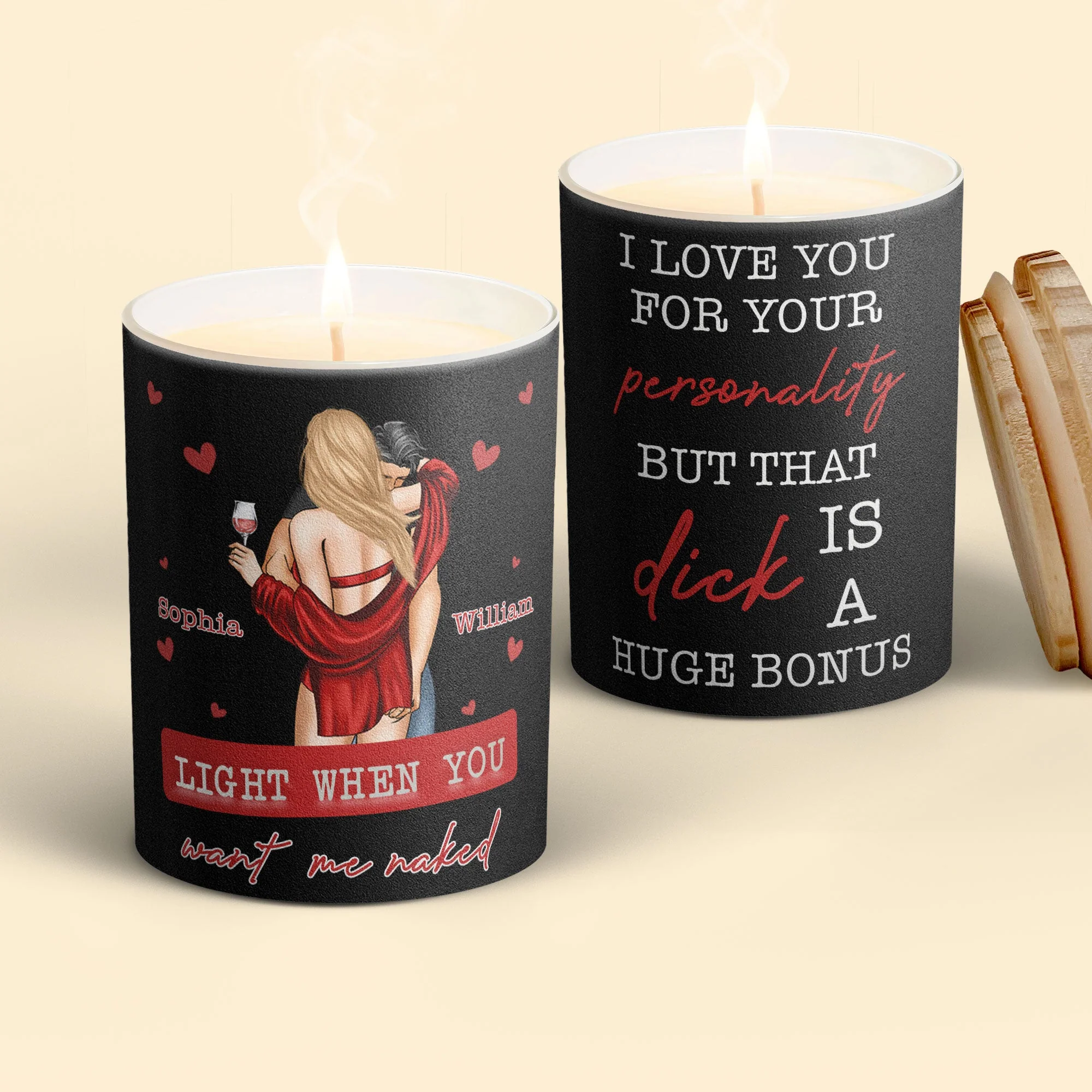 Light When You Want Me Naked - Personalized Candle - Image 3