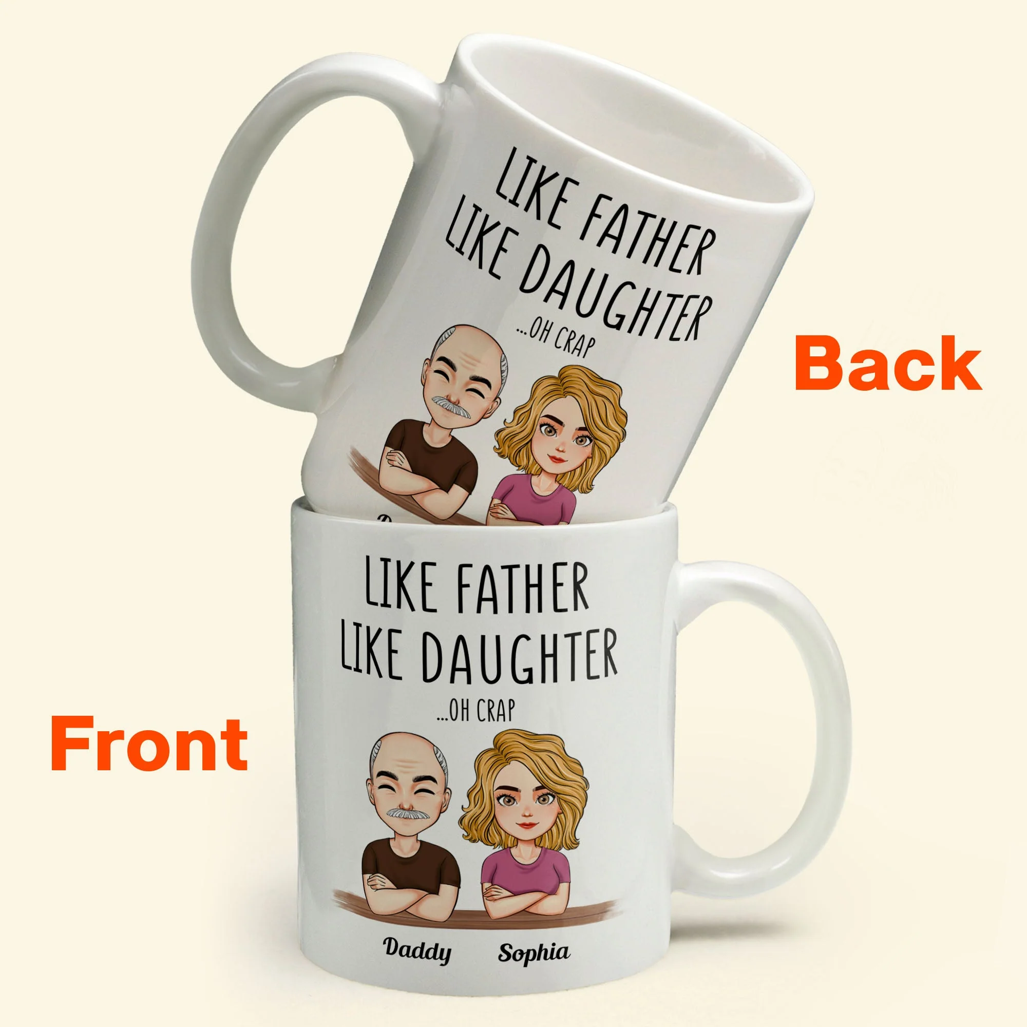Like Father Like Daughter New Version - Personalized Mug - Image 2