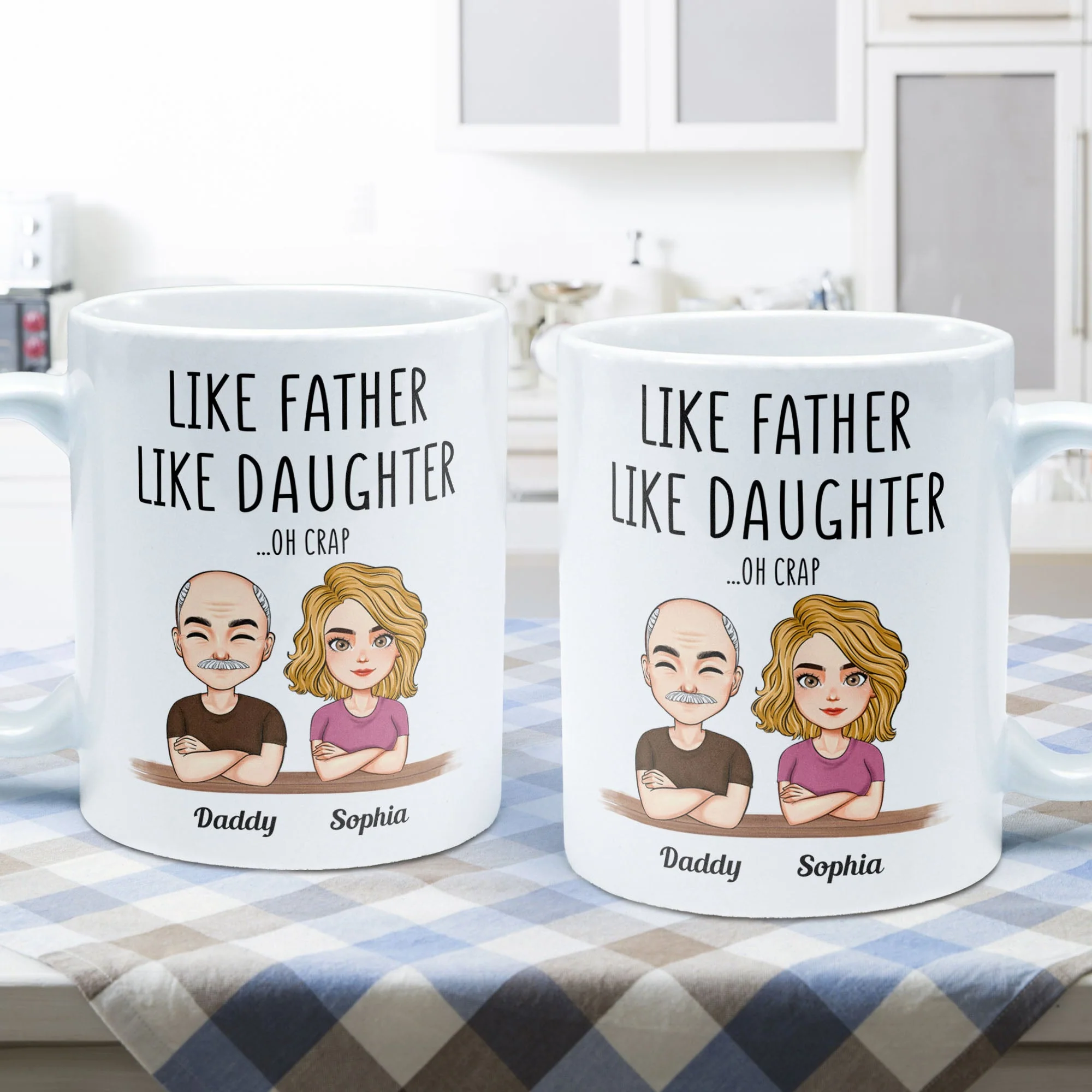Like Father Like Daughter New Version - Personalized Mug - Image 5