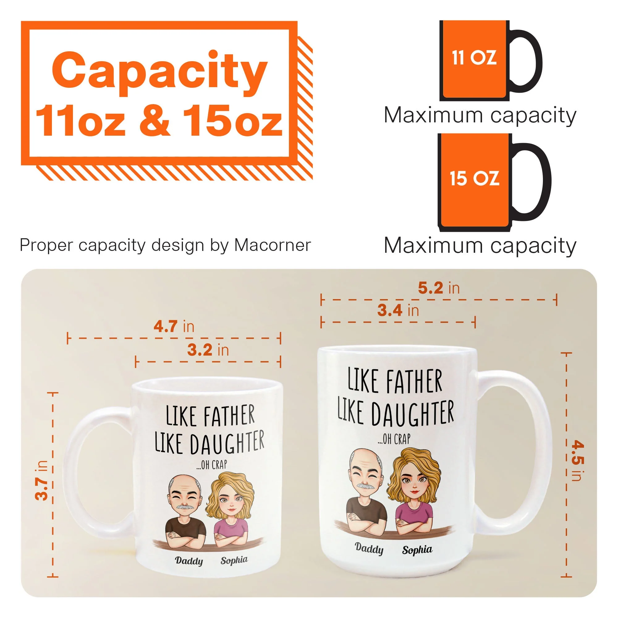 Like Father Like Daughter New Version - Personalized Mug - Image 6