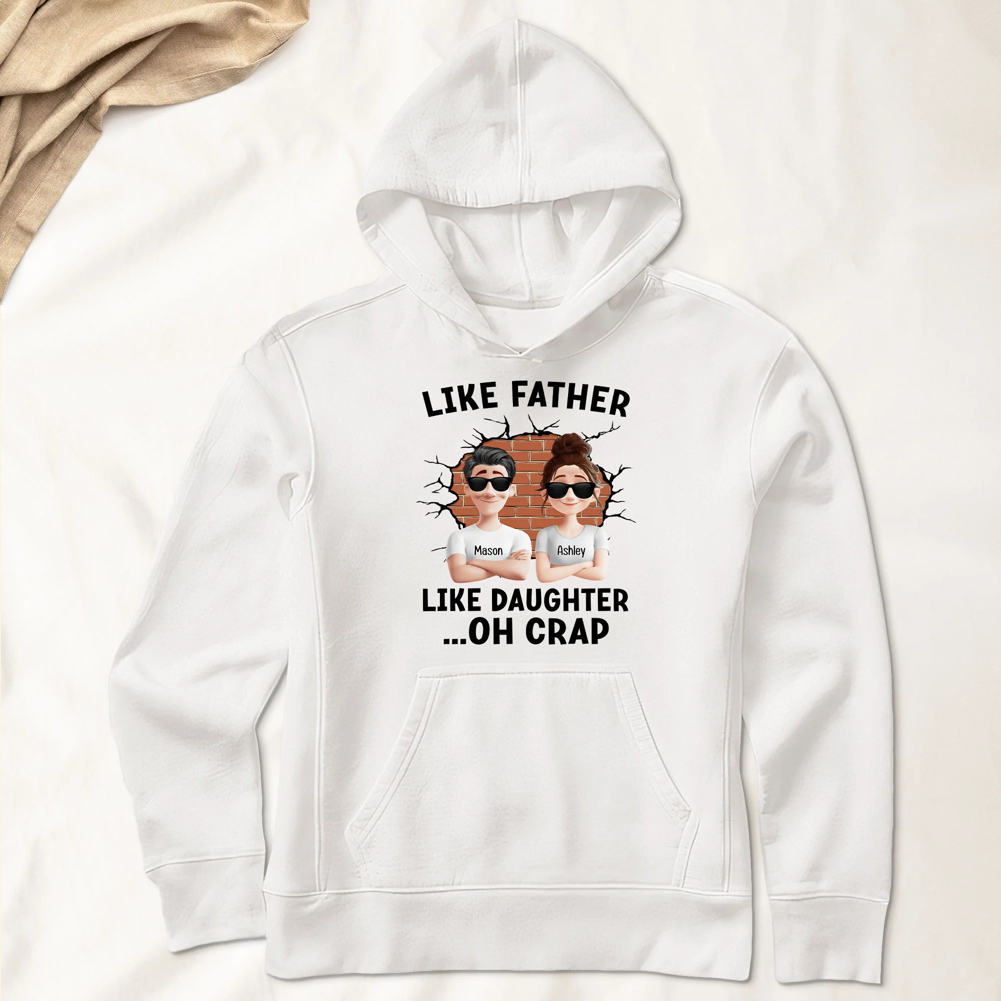 Like Father, Like Daughter ...Oh Crap - Comic Version - Personalized Shirt - Image 4