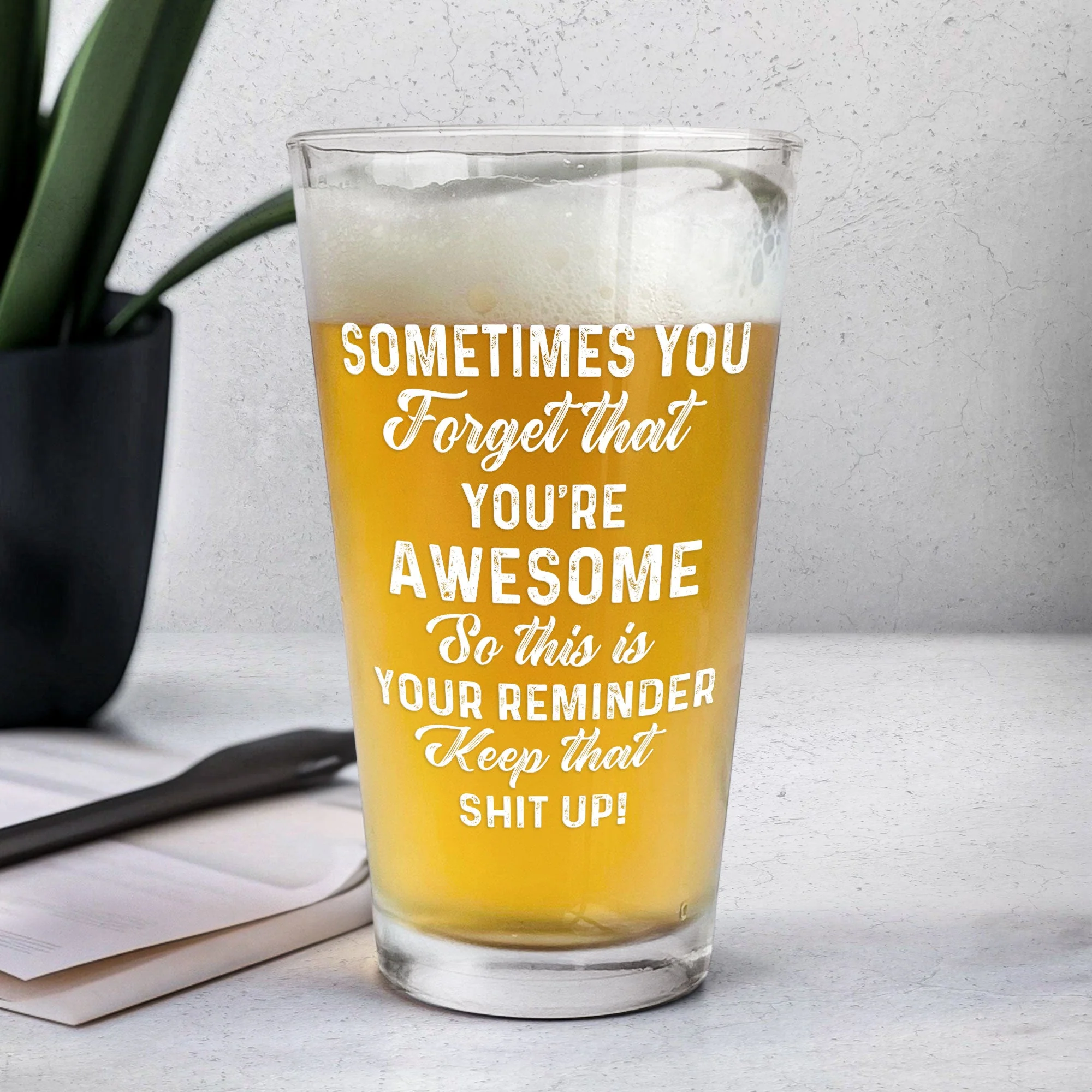 Like Father Like Daughter Oh Crap - Personalized Beer Glass - Image 4