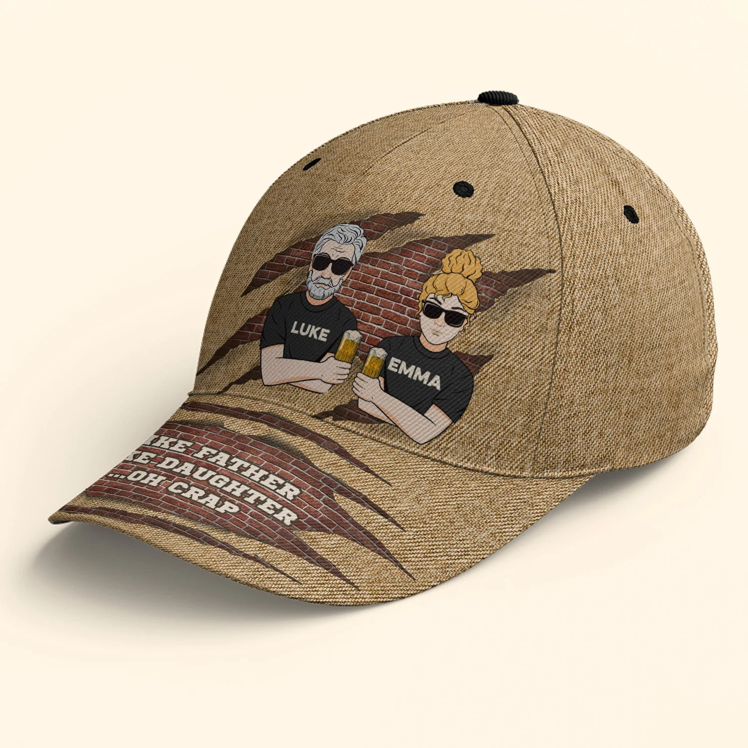 Like Father, Like Daughter ...Oh Crap - Personalized Classic Cap - Image 4
