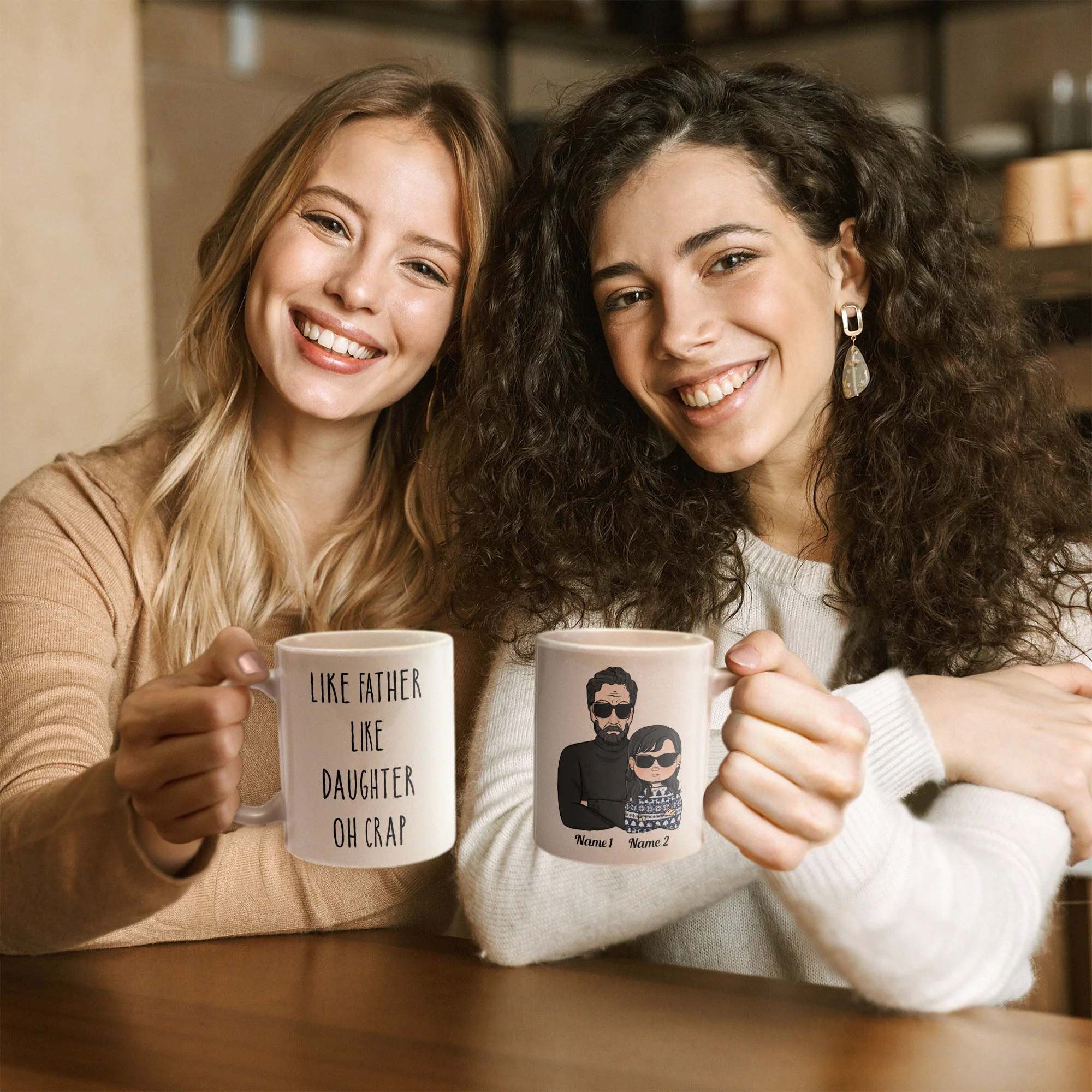 Like Father Like Daughter Oh Crap - Personalized Mug - Image 3